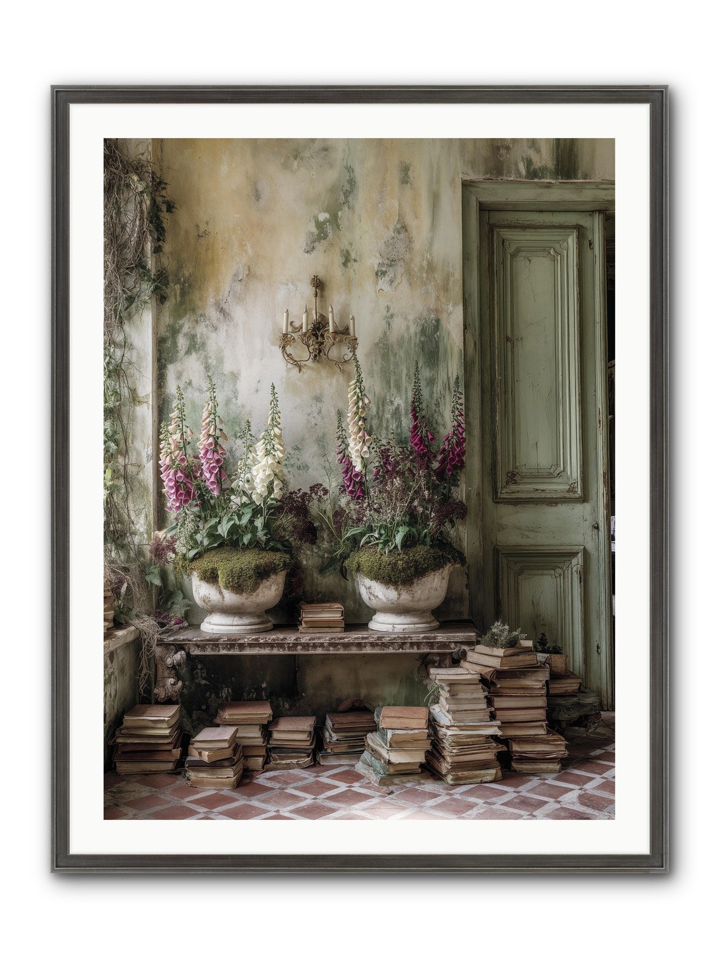 Rudyard Framed Print - Slimwoods Black/Silver 30x40
