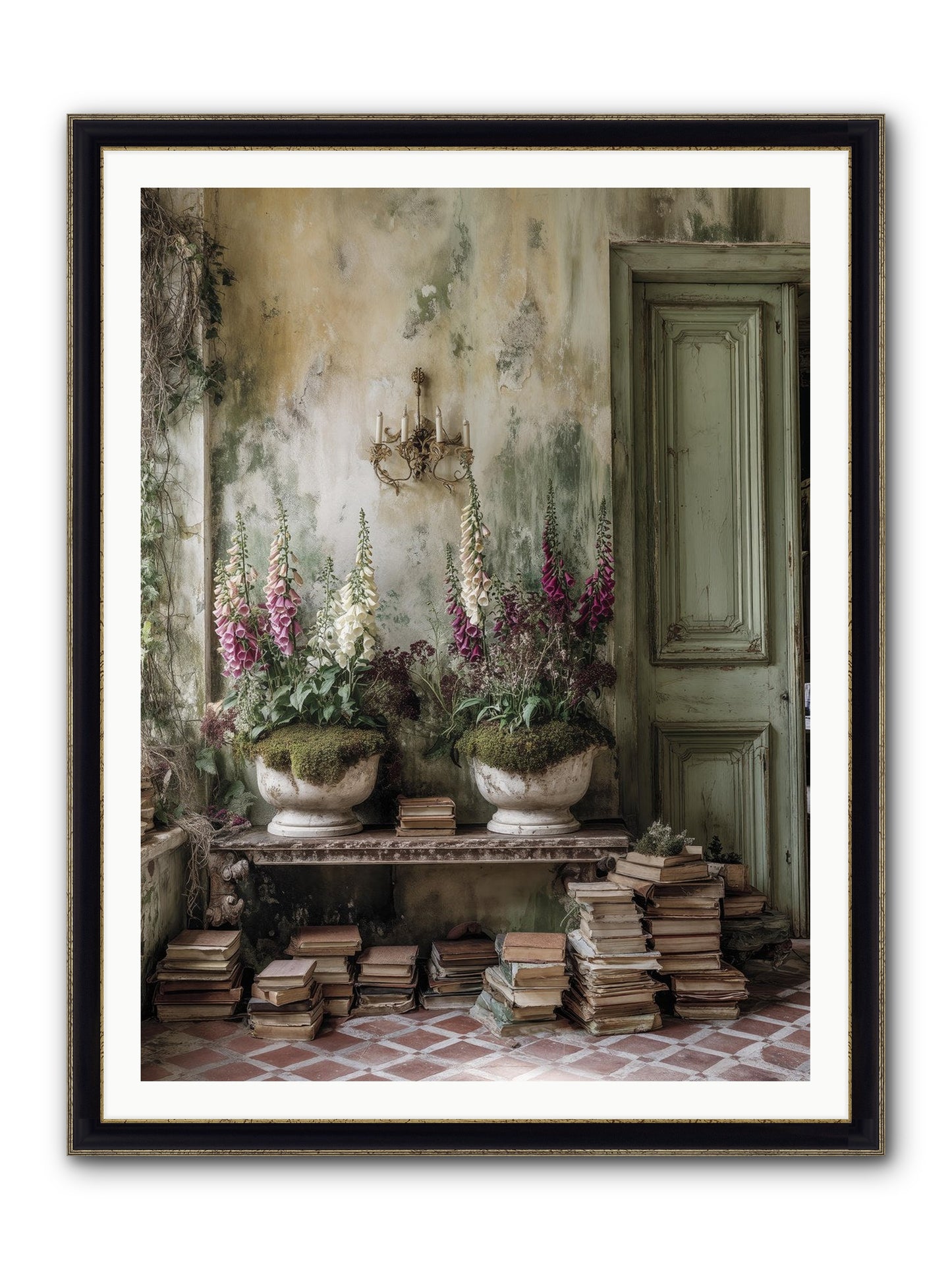 Rudyard Framed Print - Black & Gold 36x48