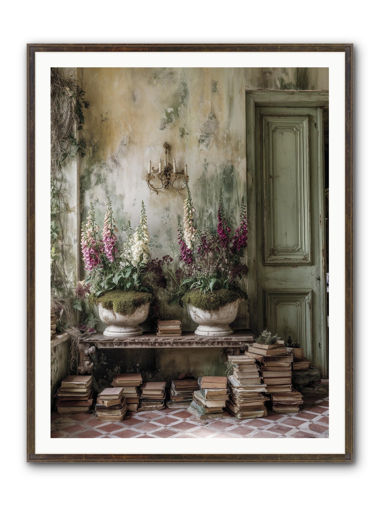 Rudyard Framed Print - Slimwoods Black/Gold 36x48