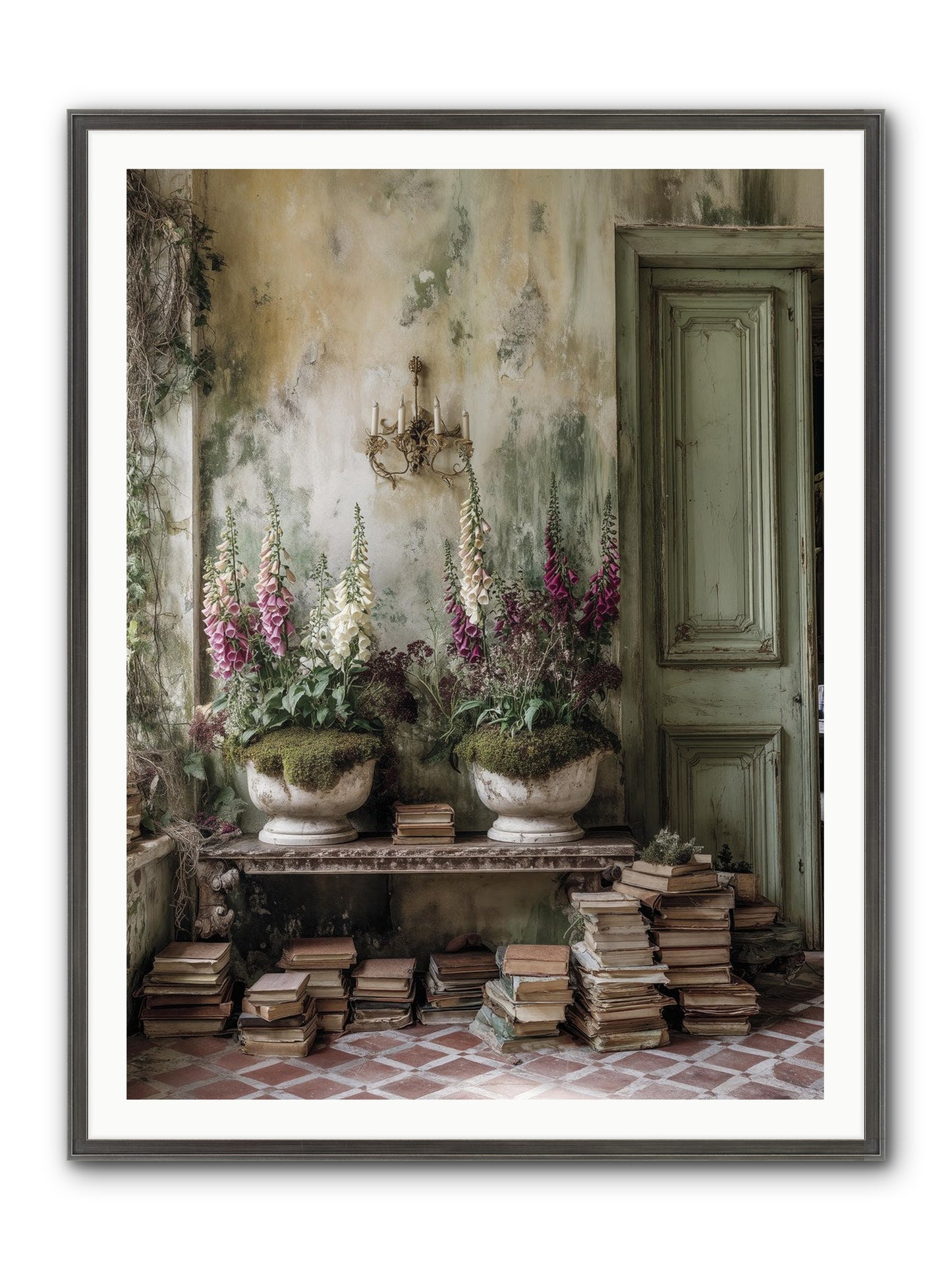 Rudyard Framed Print - Slimwoods Black/Silver 36x48