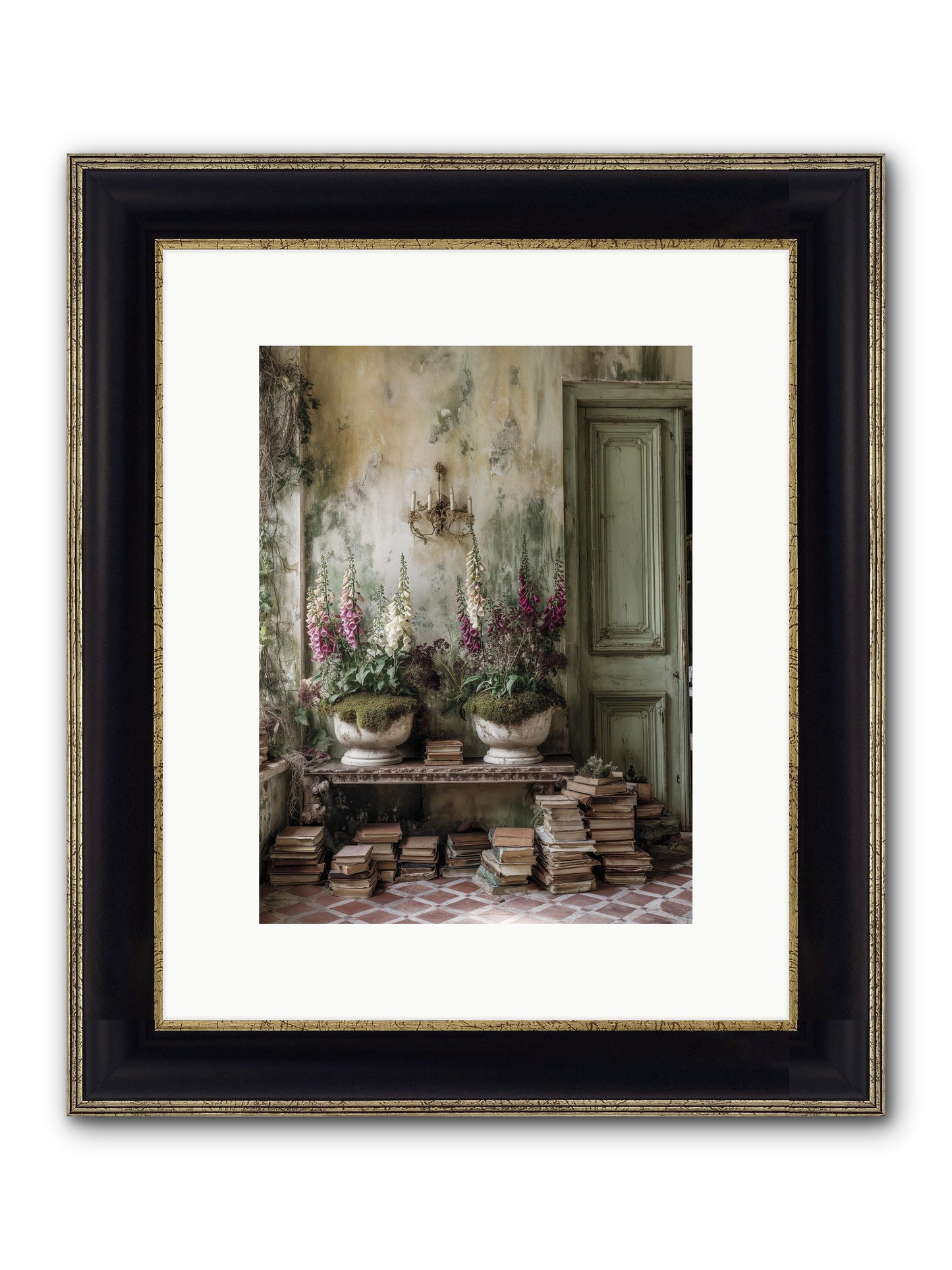 Rudyard Framed Print - Black & Gold 9x12