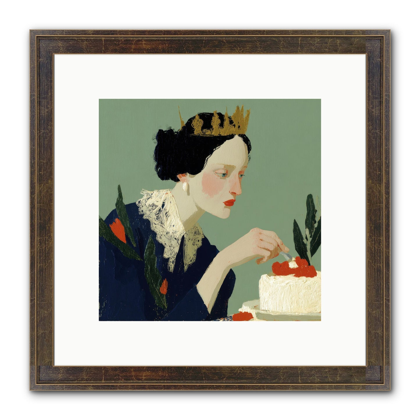 Ruled With Sweetness Framed Print - Slimwoods Black/Gold 10x10