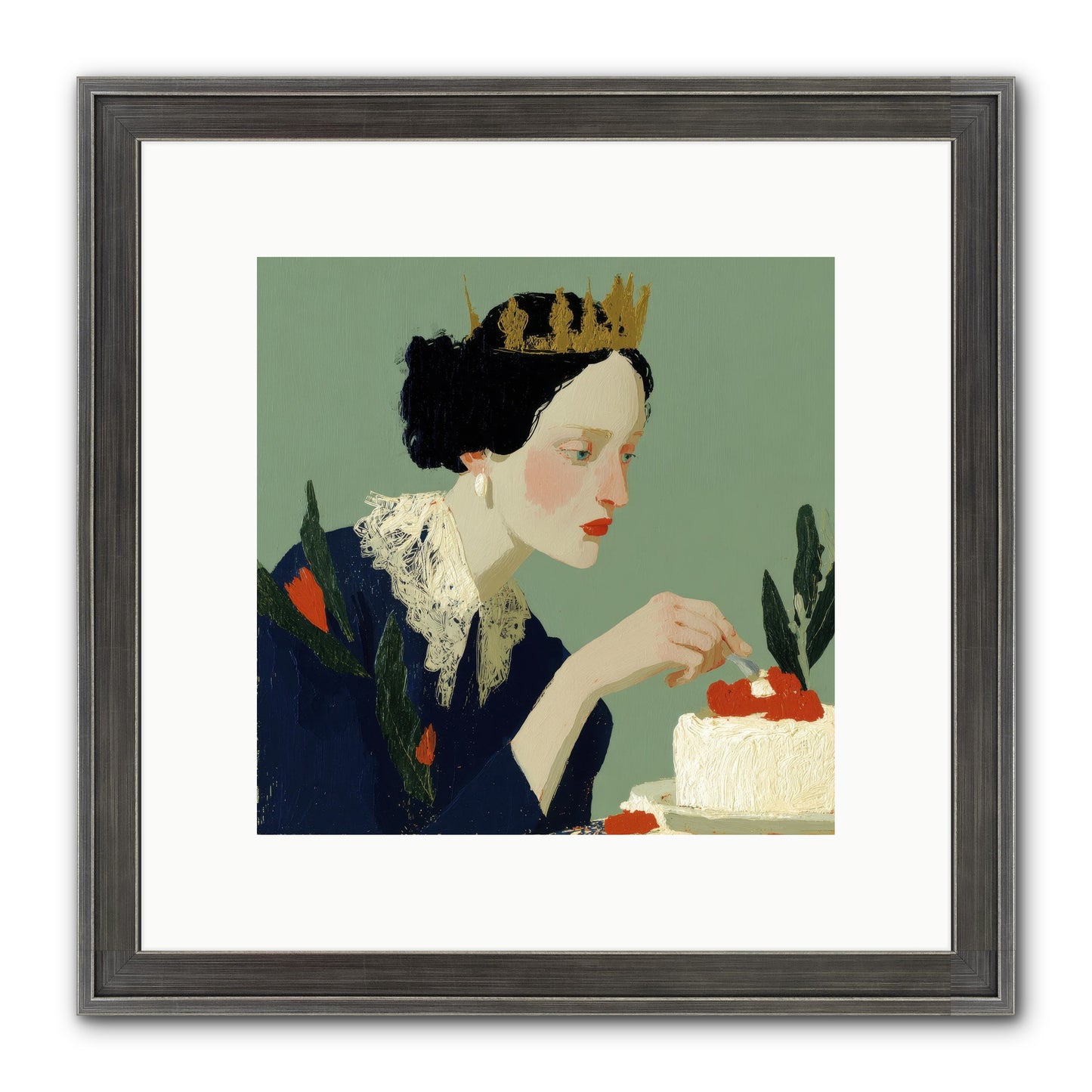 Ruled With Sweetness Framed Print - Slimwoods Black/Silver 10x10