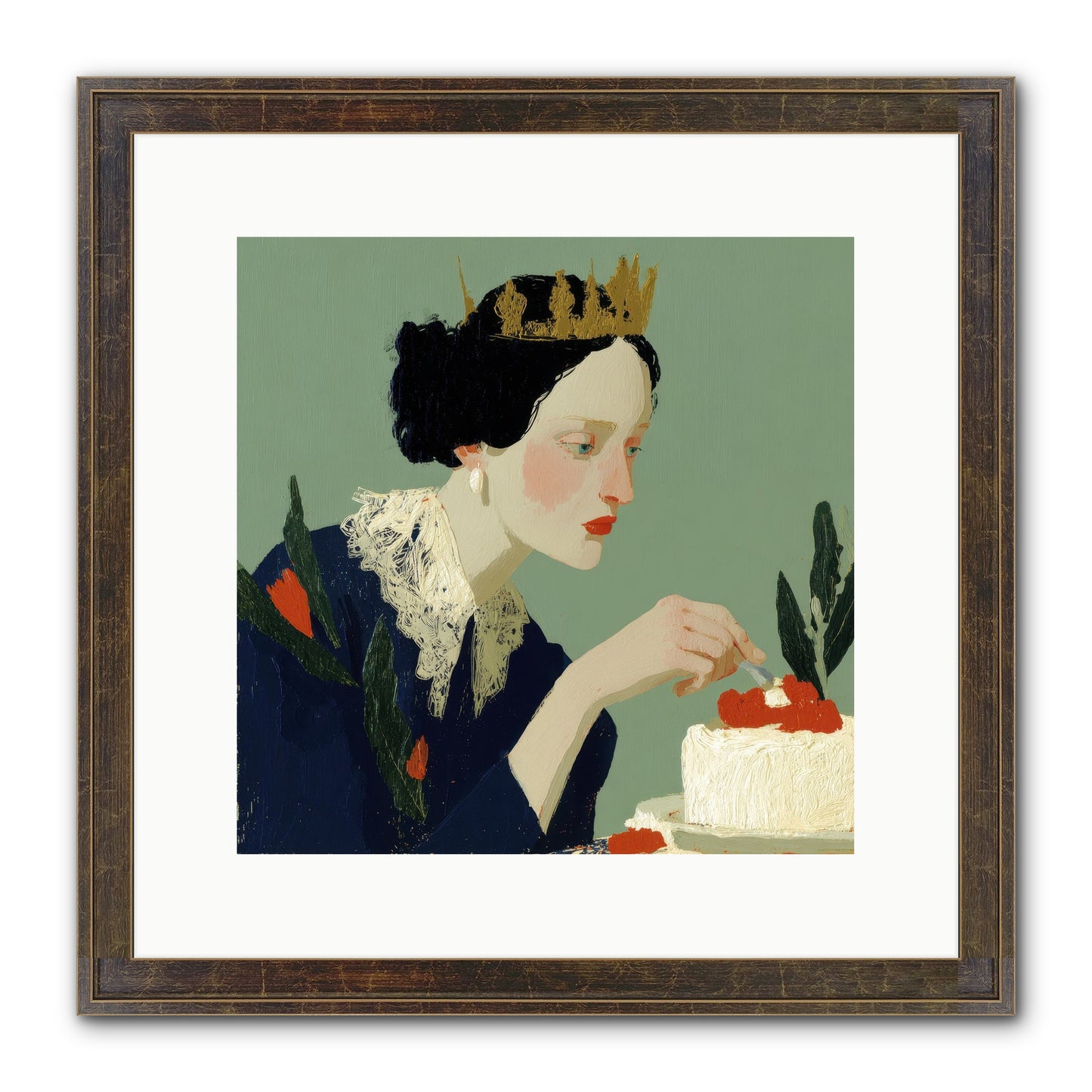 Ruled With Sweetness Framed Print - Slimwoods Black/Gold 12x12