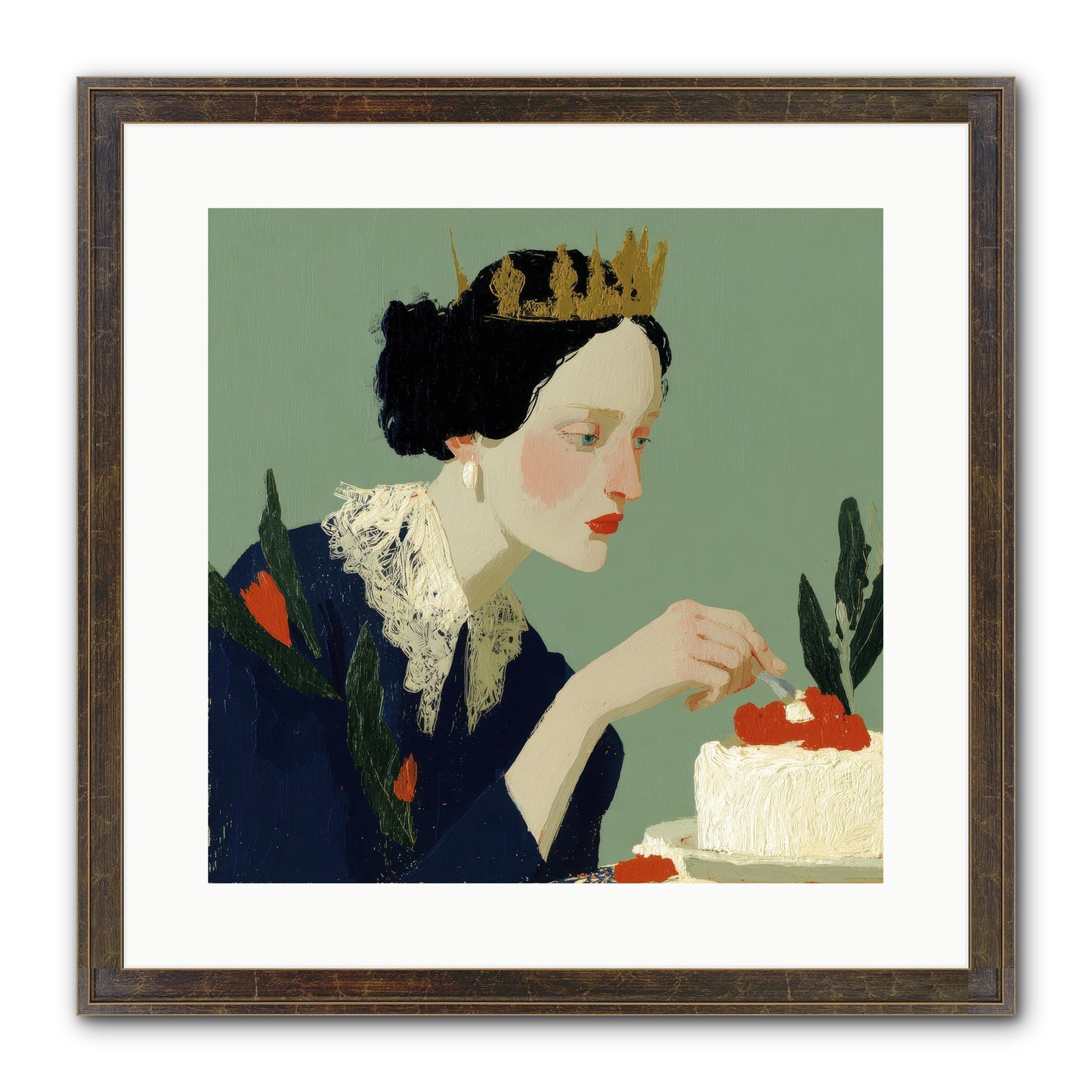 Ruled With Sweetness Framed Print - Slimwoods Black/Gold 16x16