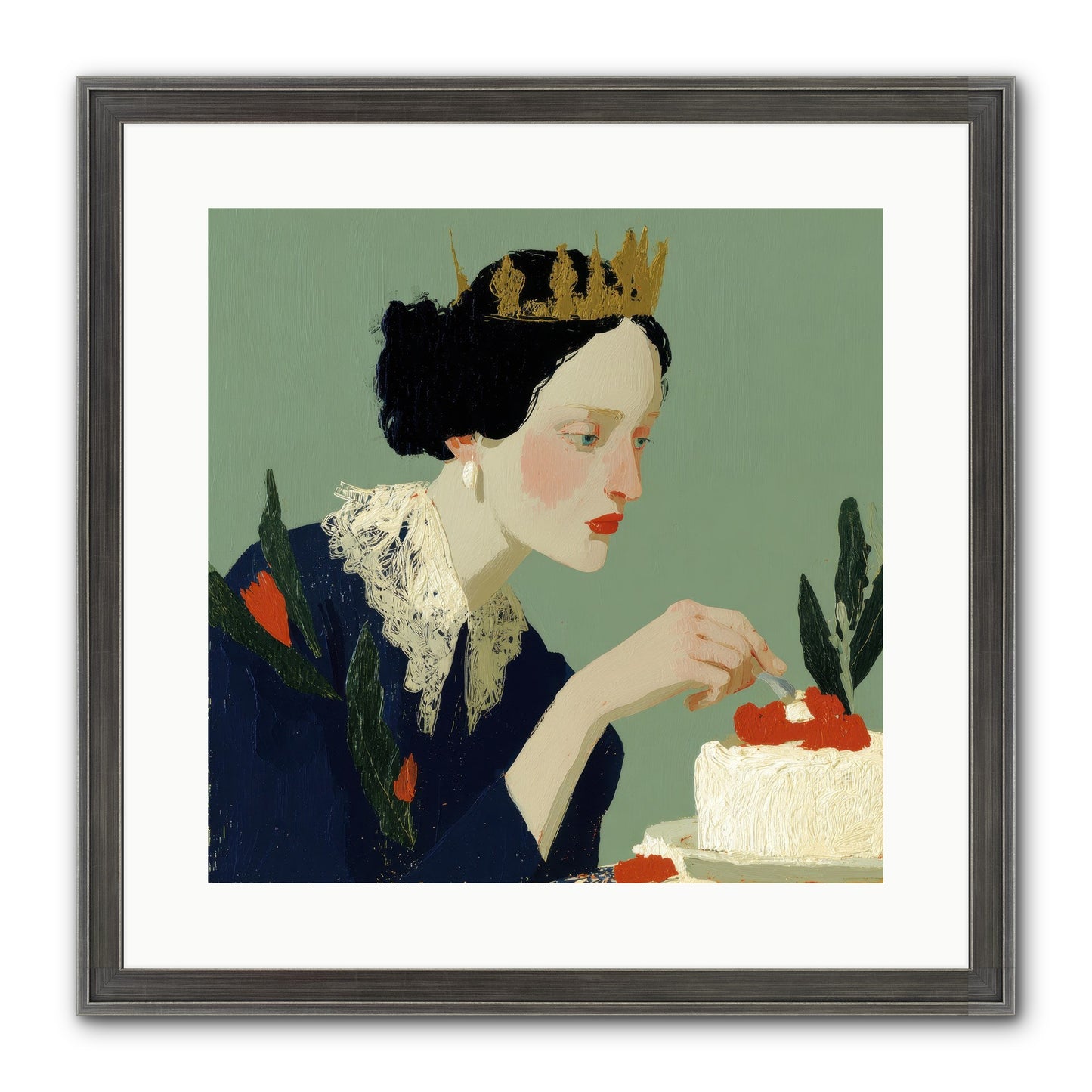 Ruled With Sweetness Framed Print - Slimwoods Black/Silver 16x16
