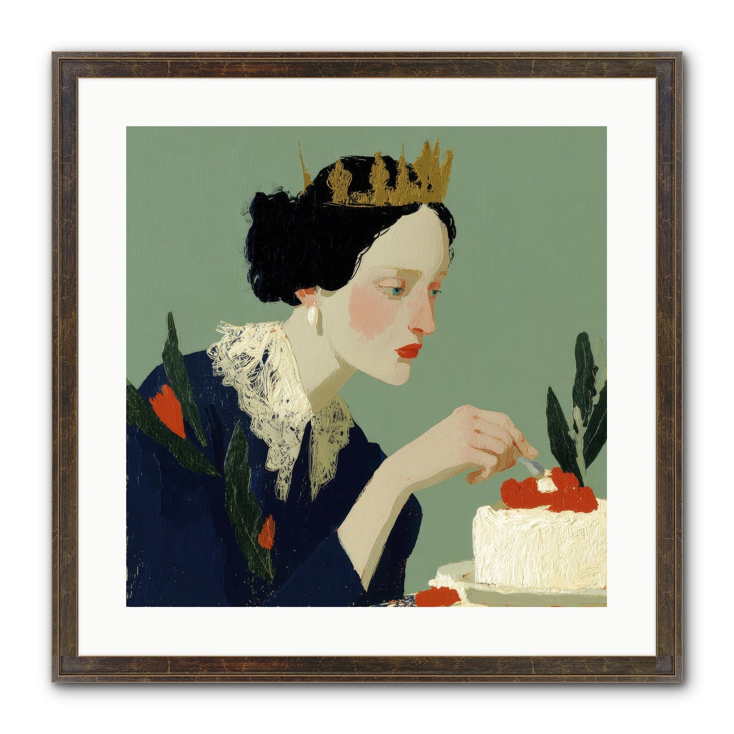 Ruled With Sweetness Framed Print - Slimwoods Black/Gold 20x20