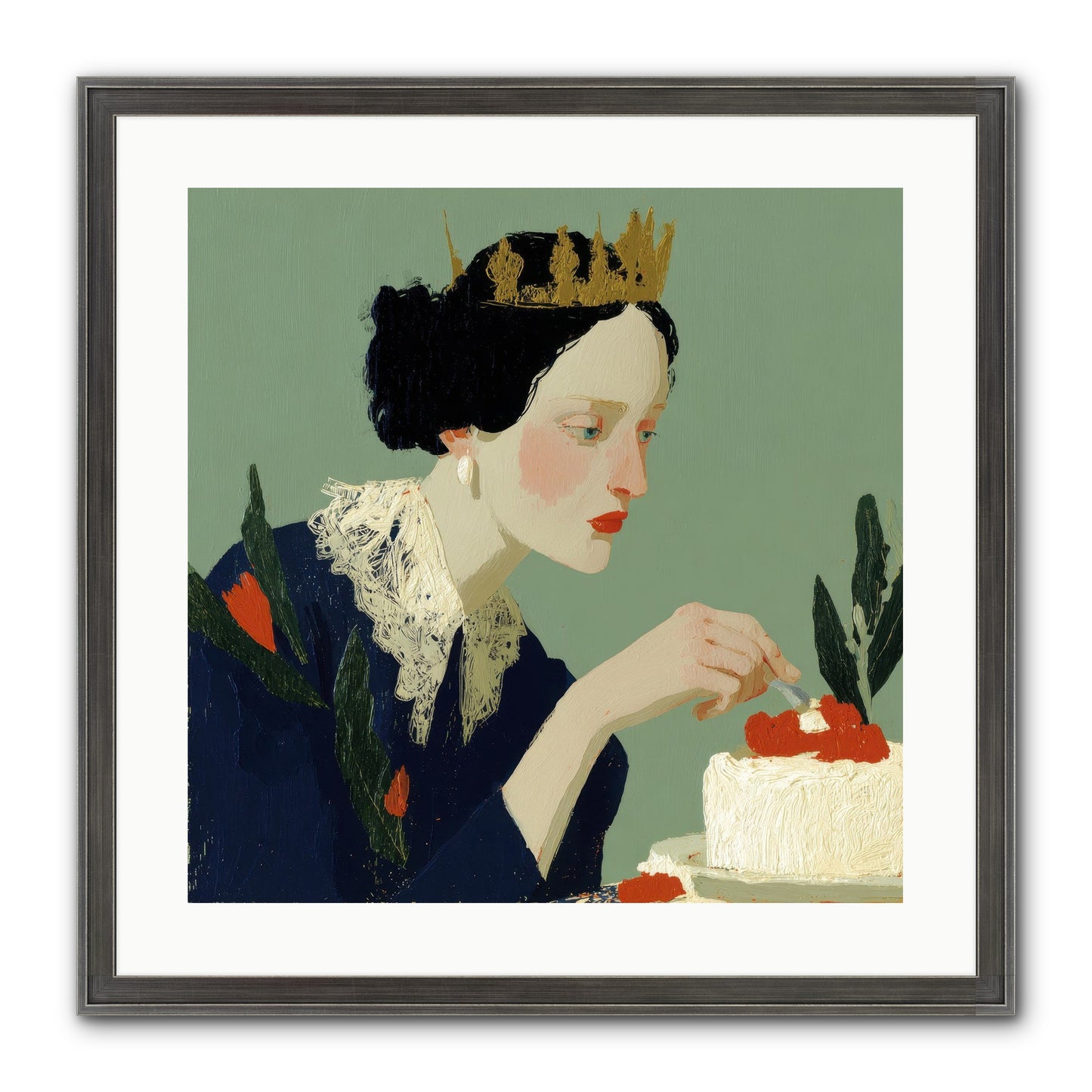 Ruled With Sweetness Framed Print - Slimwoods Black/Silver 20x20