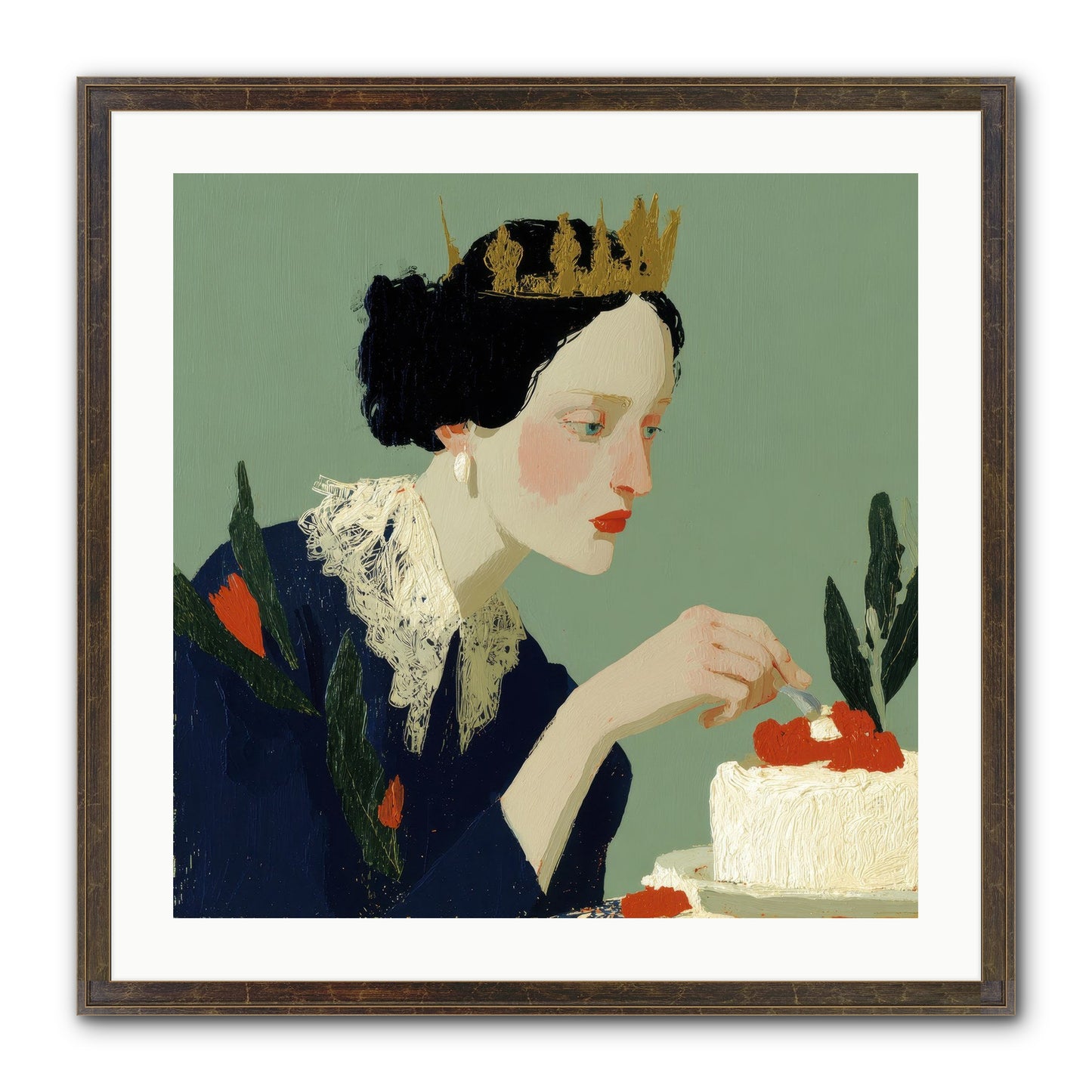 Ruled With Sweetness Framed Print - Slimwoods Black/Gold 24x24