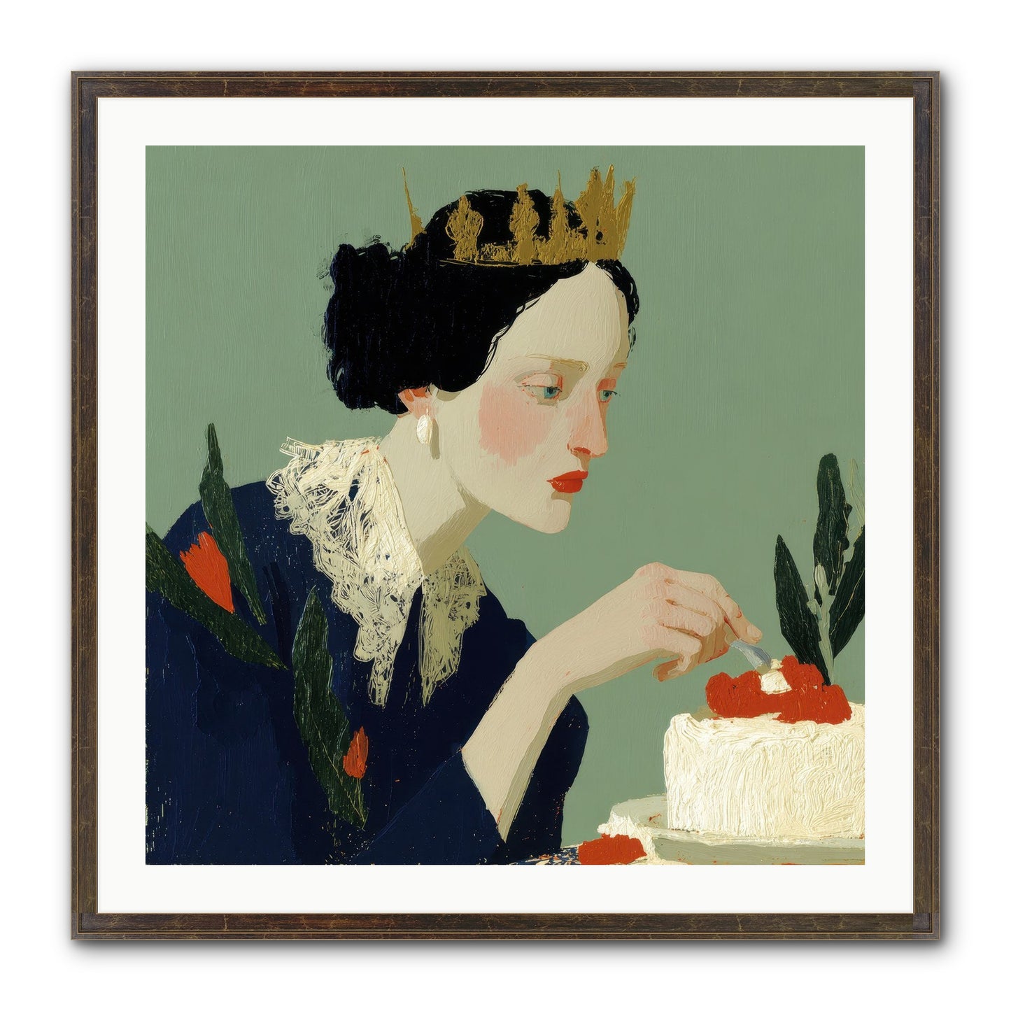 Ruled With Sweetness Framed Print - Slimwoods Black/Gold 30x30