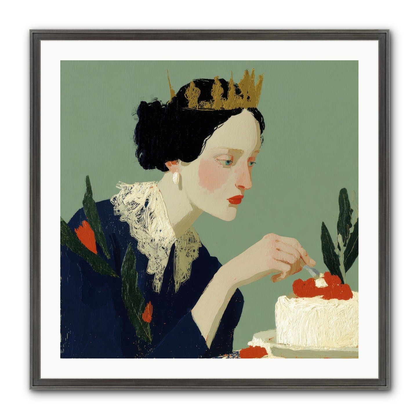 Ruled With Sweetness Framed Print - Slimwoods Black/Silver 30x30