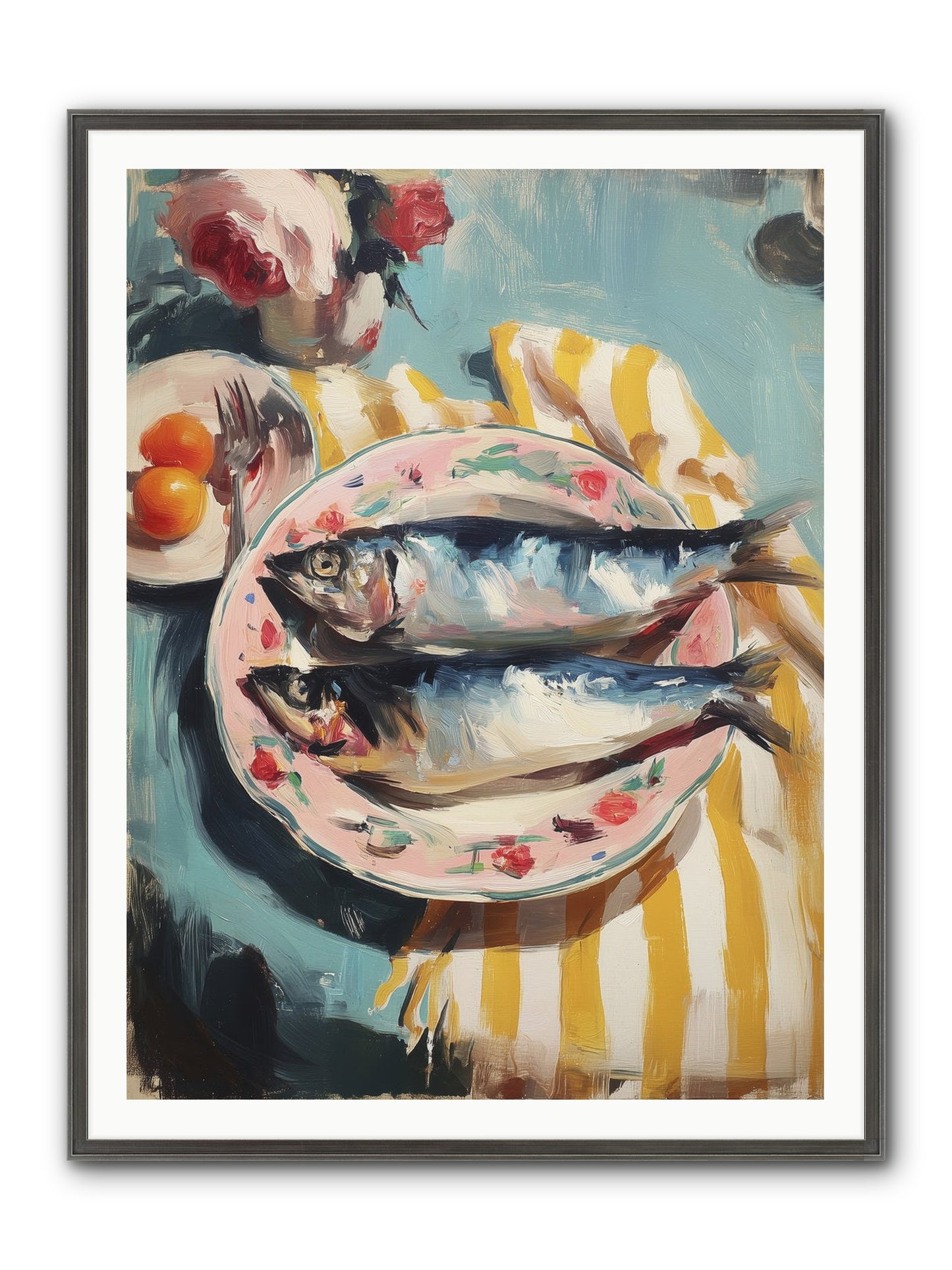 Rural France Framed Print - Slimwoods Black/Silver 36x48