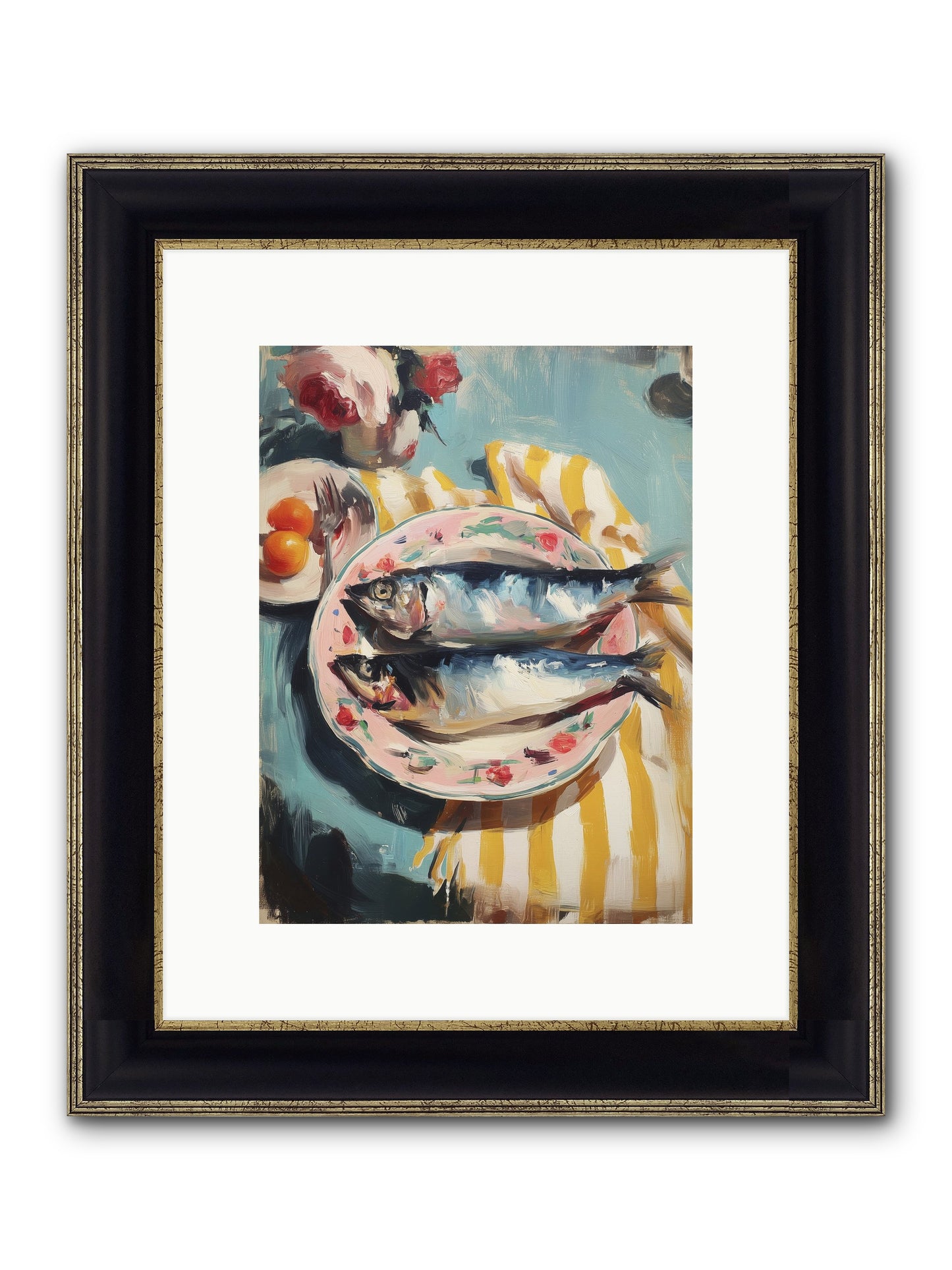 Rural France Framed Print - Black & Gold 9x12