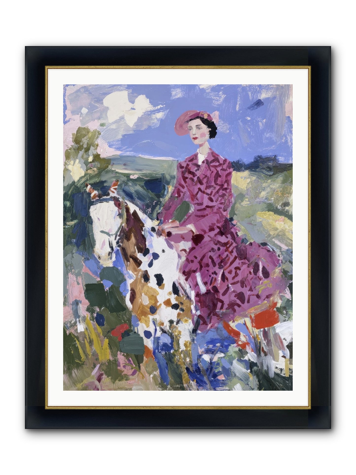 Rural Routes Framed Print - Wide Black w/Gold 30x40