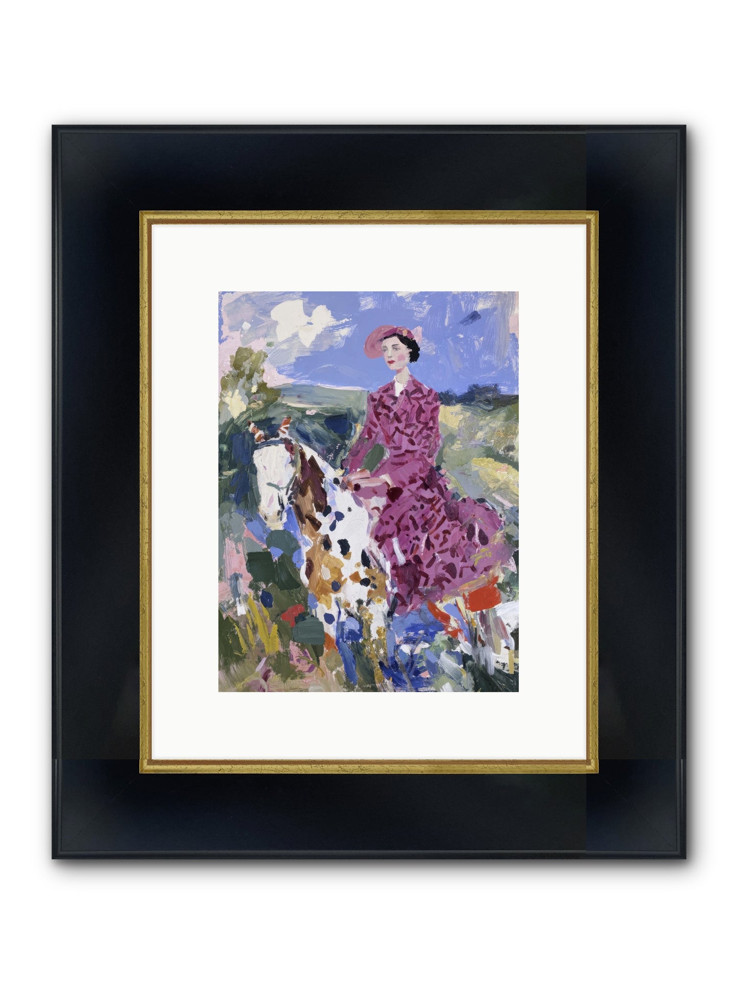 Rural Routes Framed Print - Wide Black w/Gold 9x12