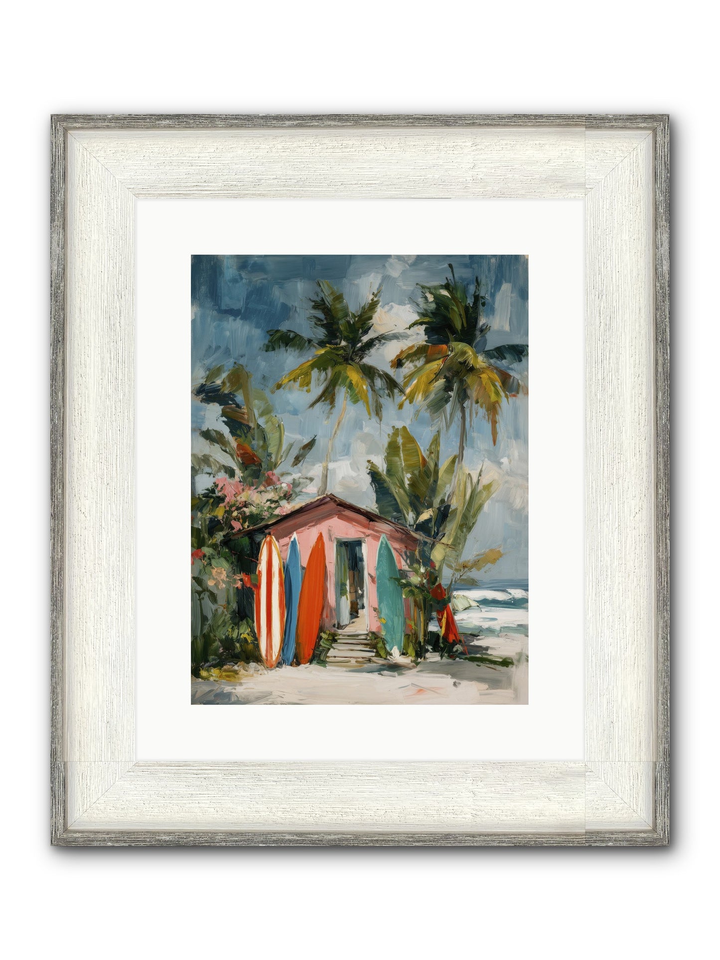 Rustic Refuge Framed Print - Driftwood White 12x16