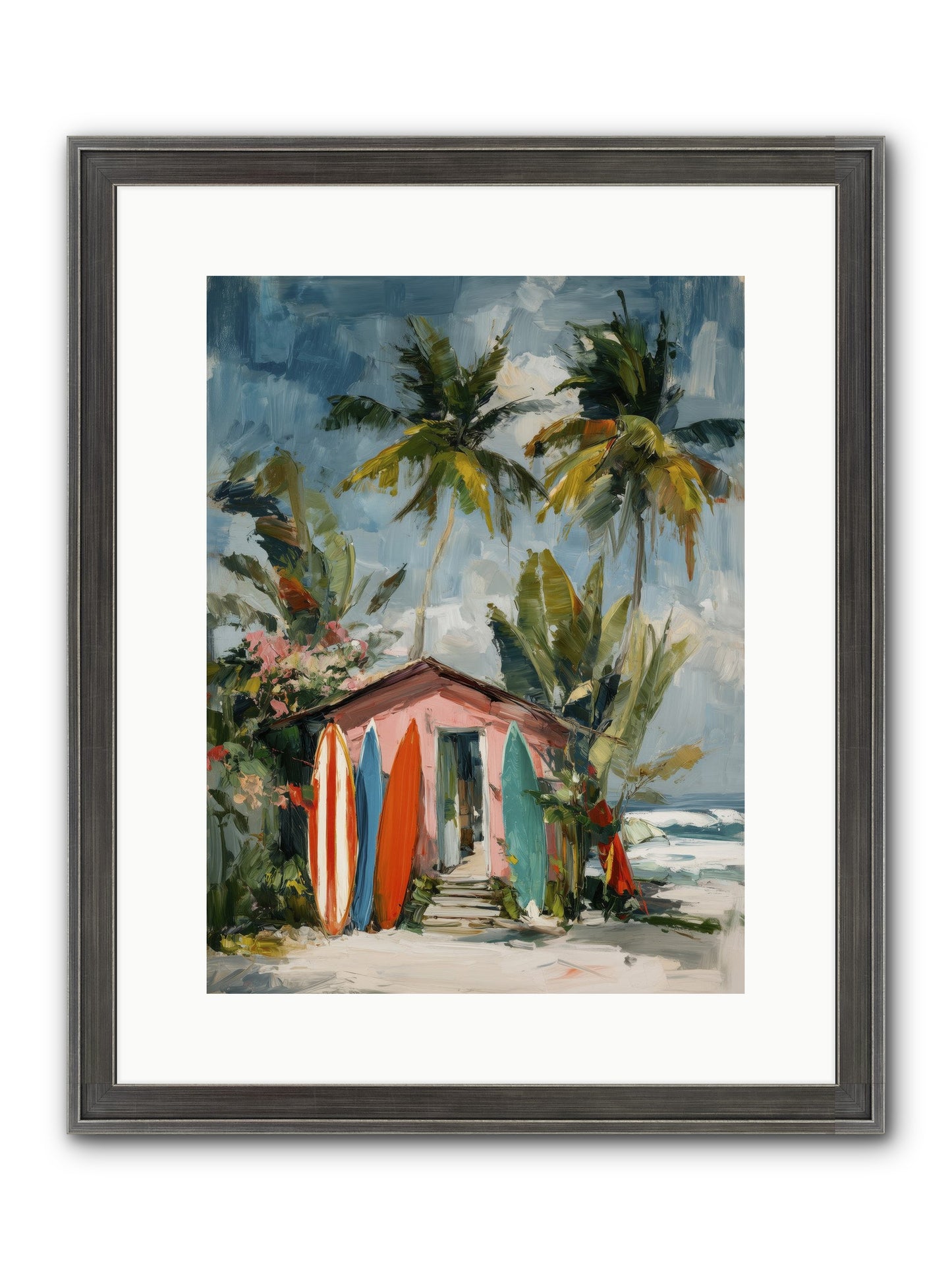 Rustic Refuge Framed Print - Slimwoods Black/Silver 12x16