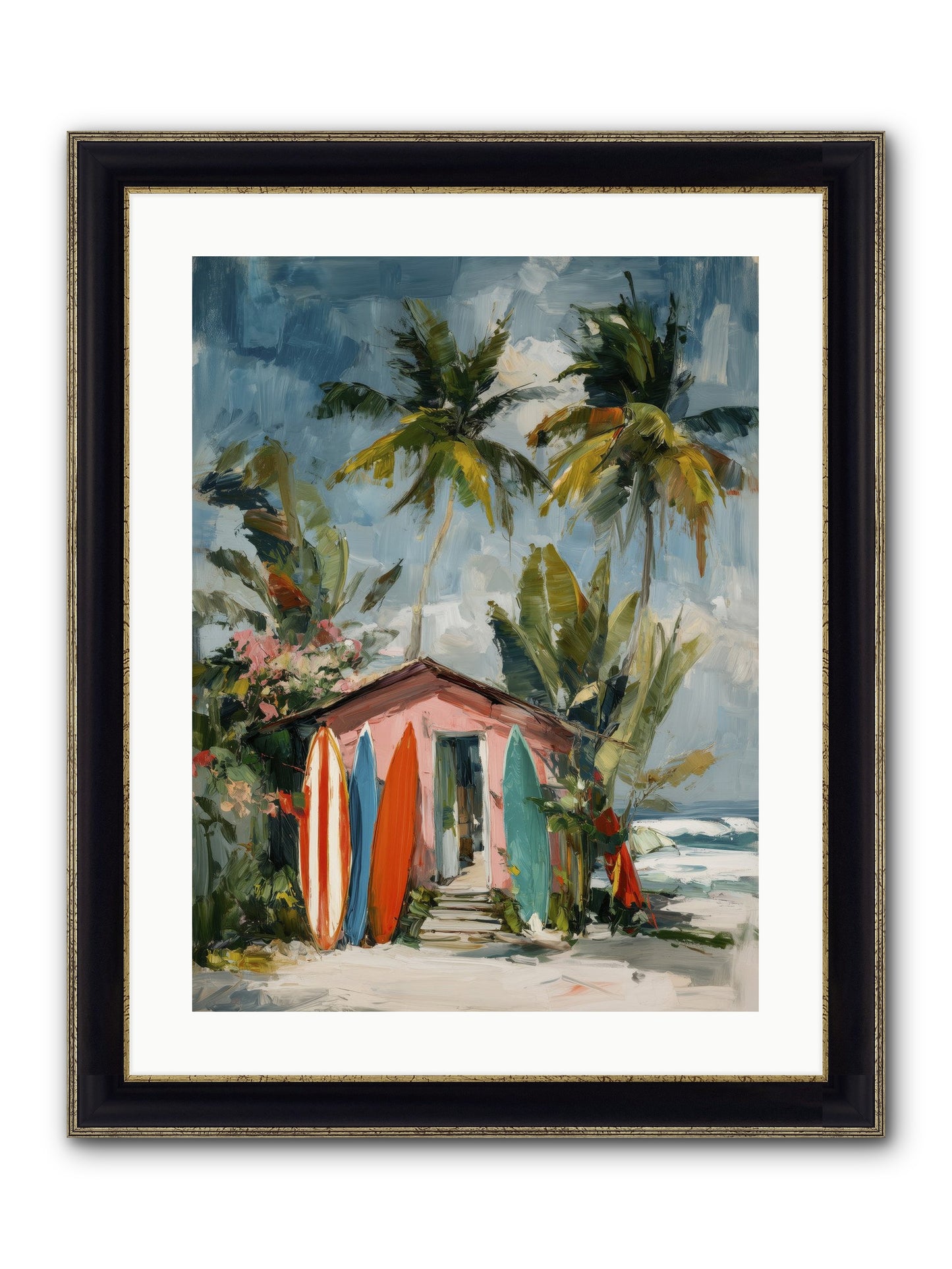 Rustic Refuge Framed Print - Black & Gold 18x24