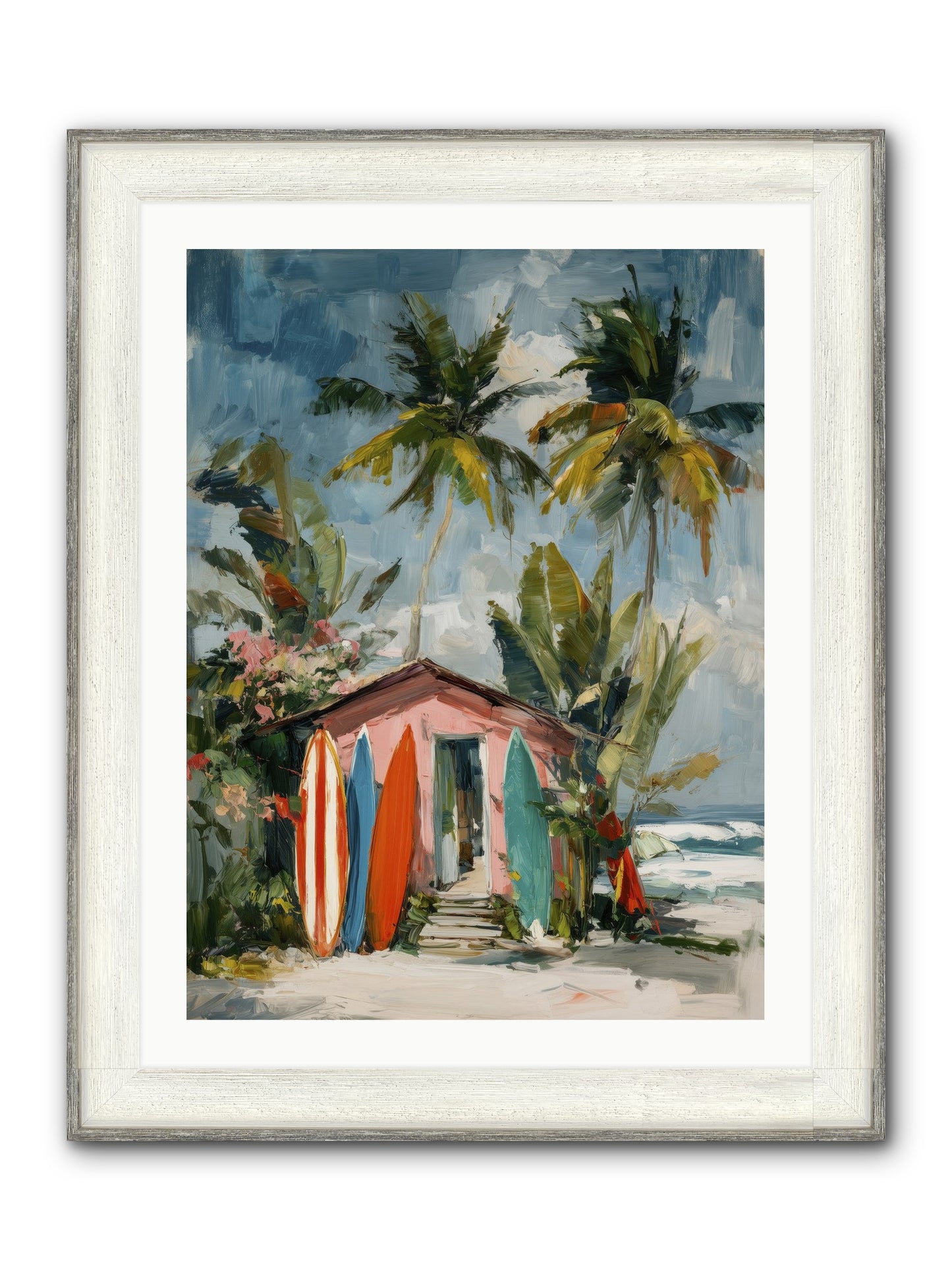 Rustic Refuge Framed Print - Driftwood White 24x32