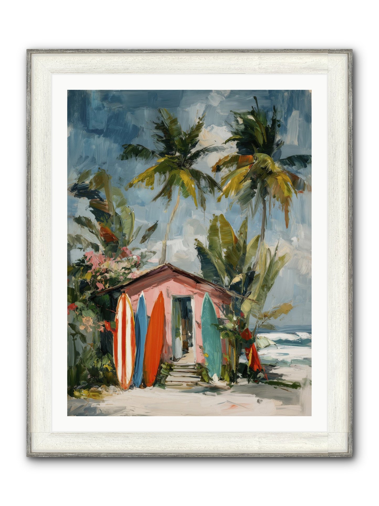 Rustic Refuge Framed Print - Driftwood White 30x40