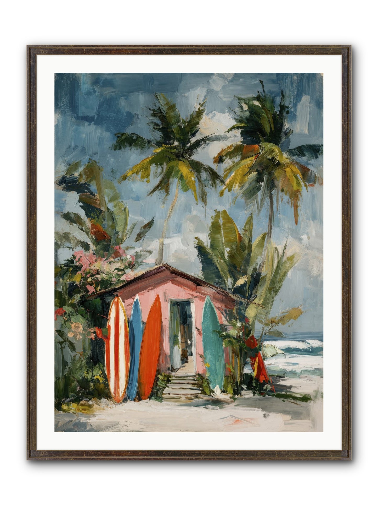 Rustic Refuge Framed Print - Slimwoods Black/Gold 30x40
