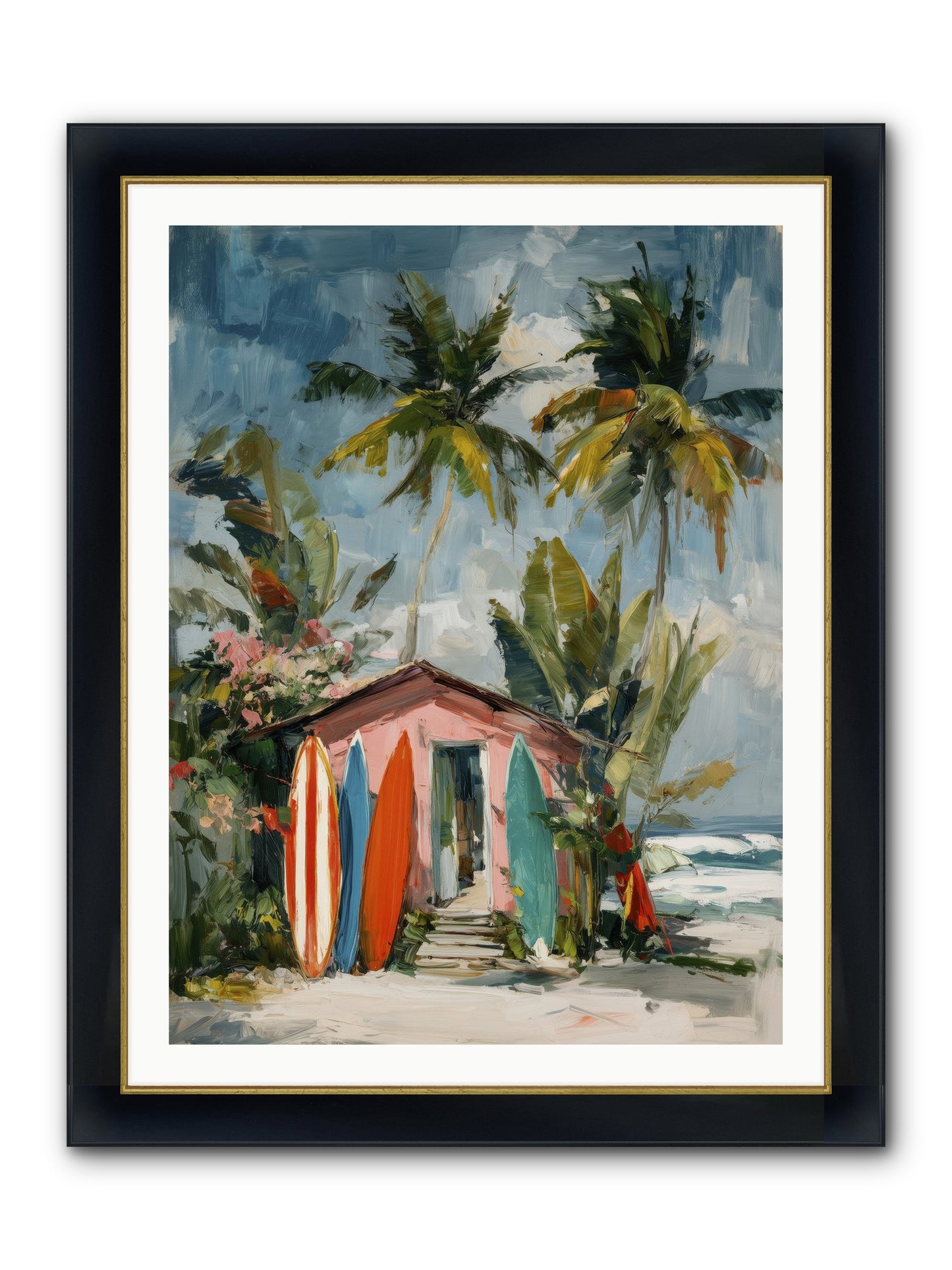 Rustic Refuge Framed Print - Wide Black w/Gold 30x40