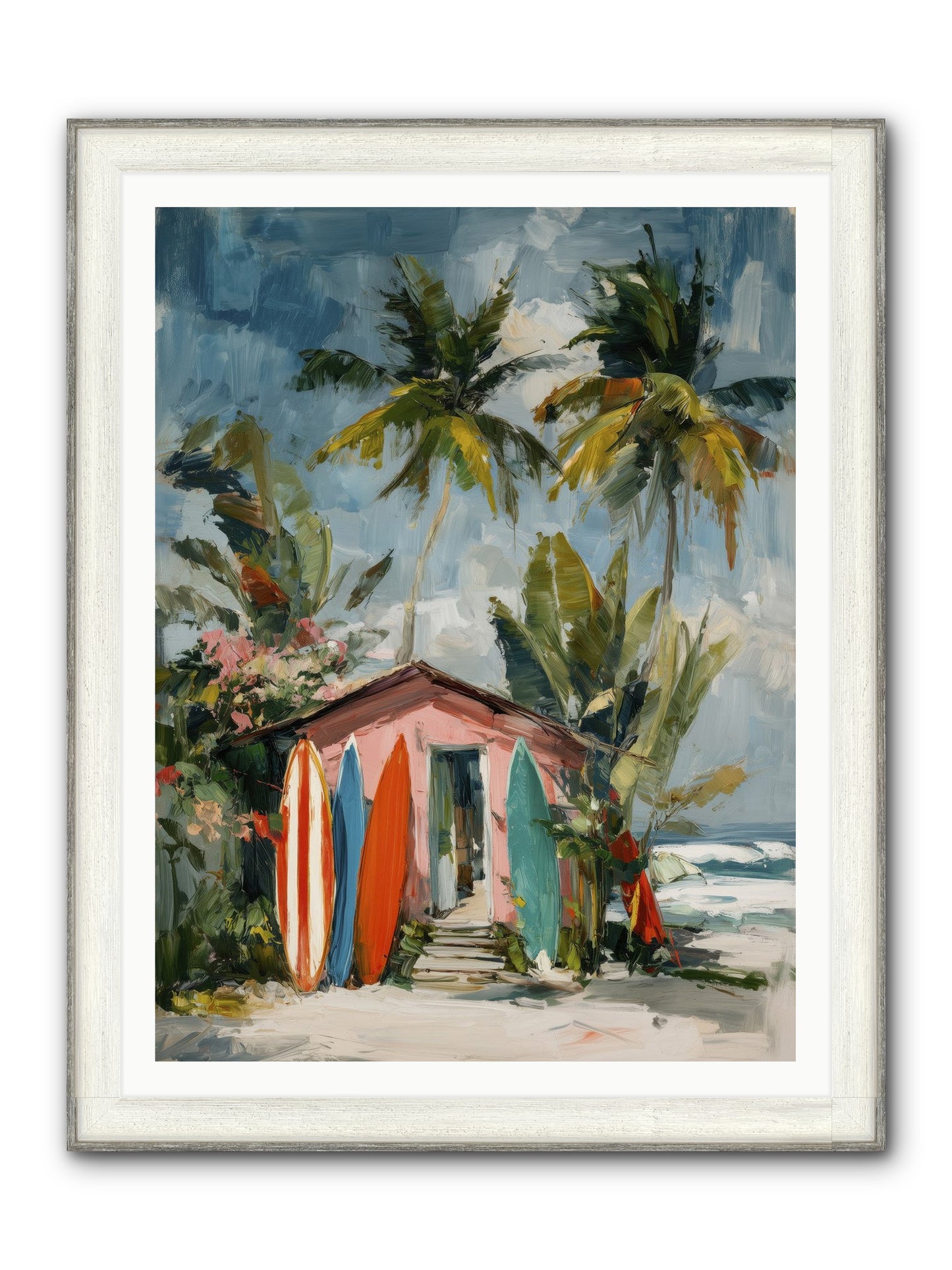 Rustic Refuge Framed Print - Driftwood White 36x48