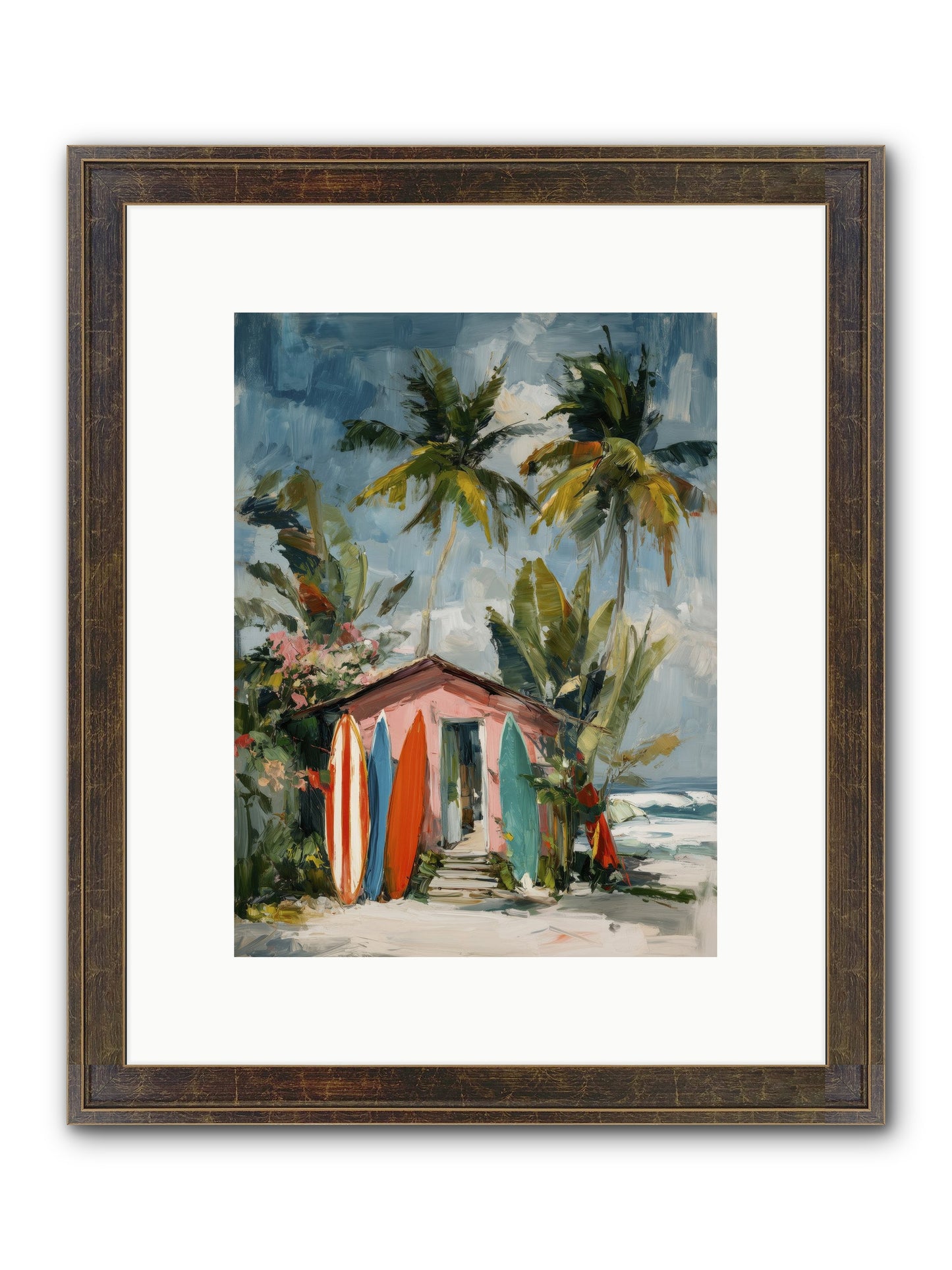 Rustic Refuge Framed Print - Slimwoods Black/Gold 9x12