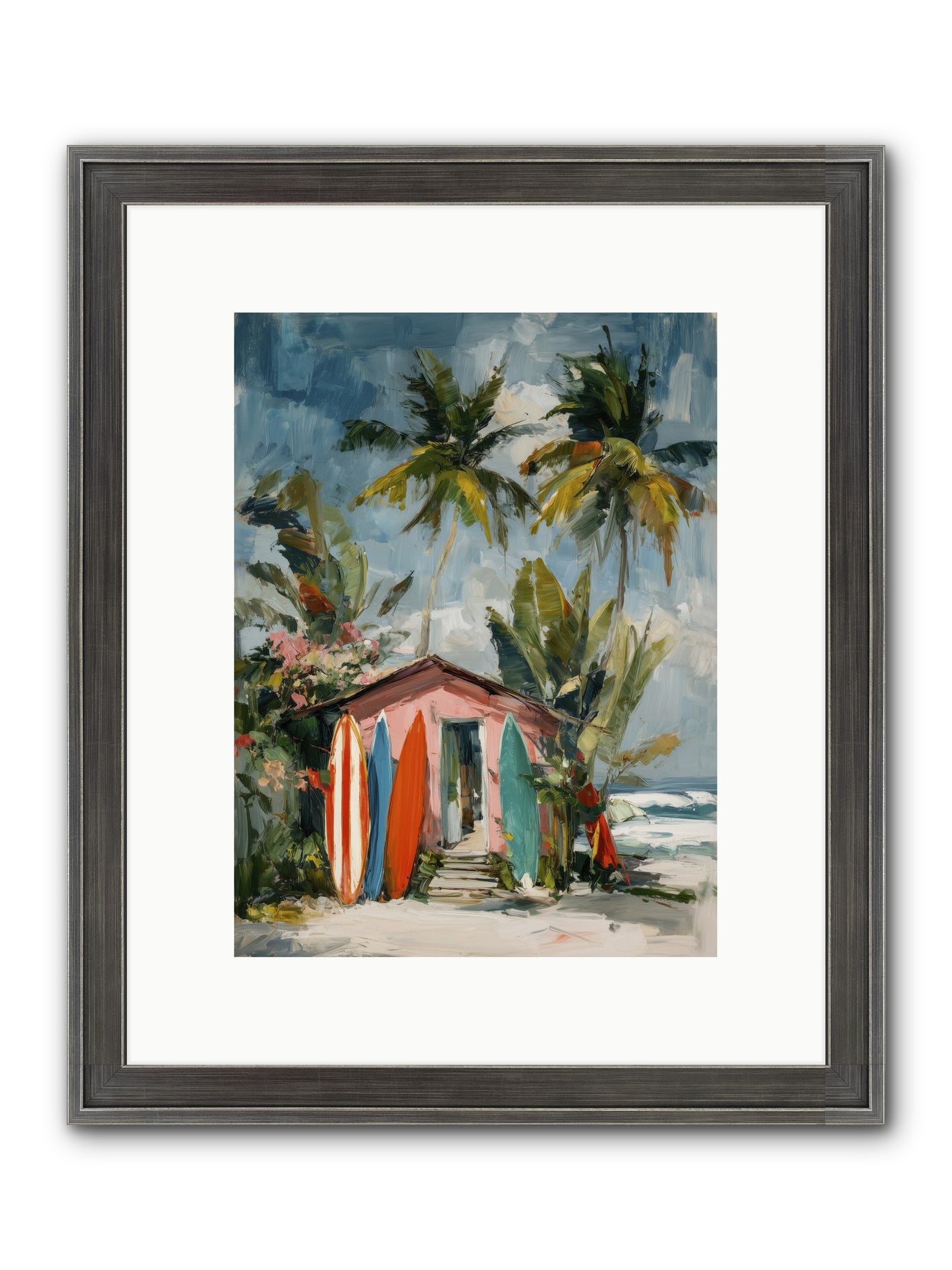 Rustic Refuge Framed Print - Slimwoods Black/Silver 9x12