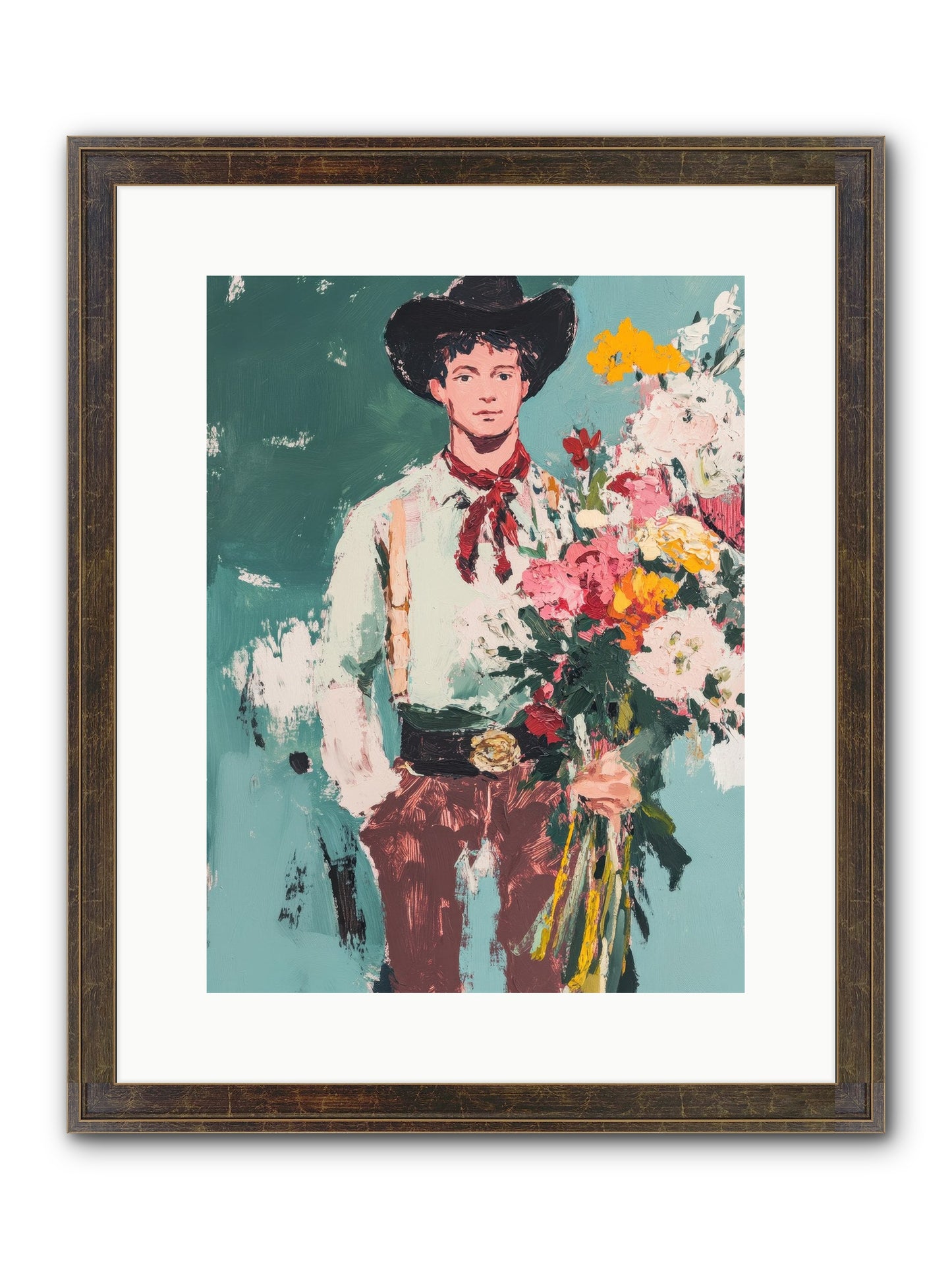 Rustic Renaissance Framed Print - Slimwoods Black/Gold 12x16