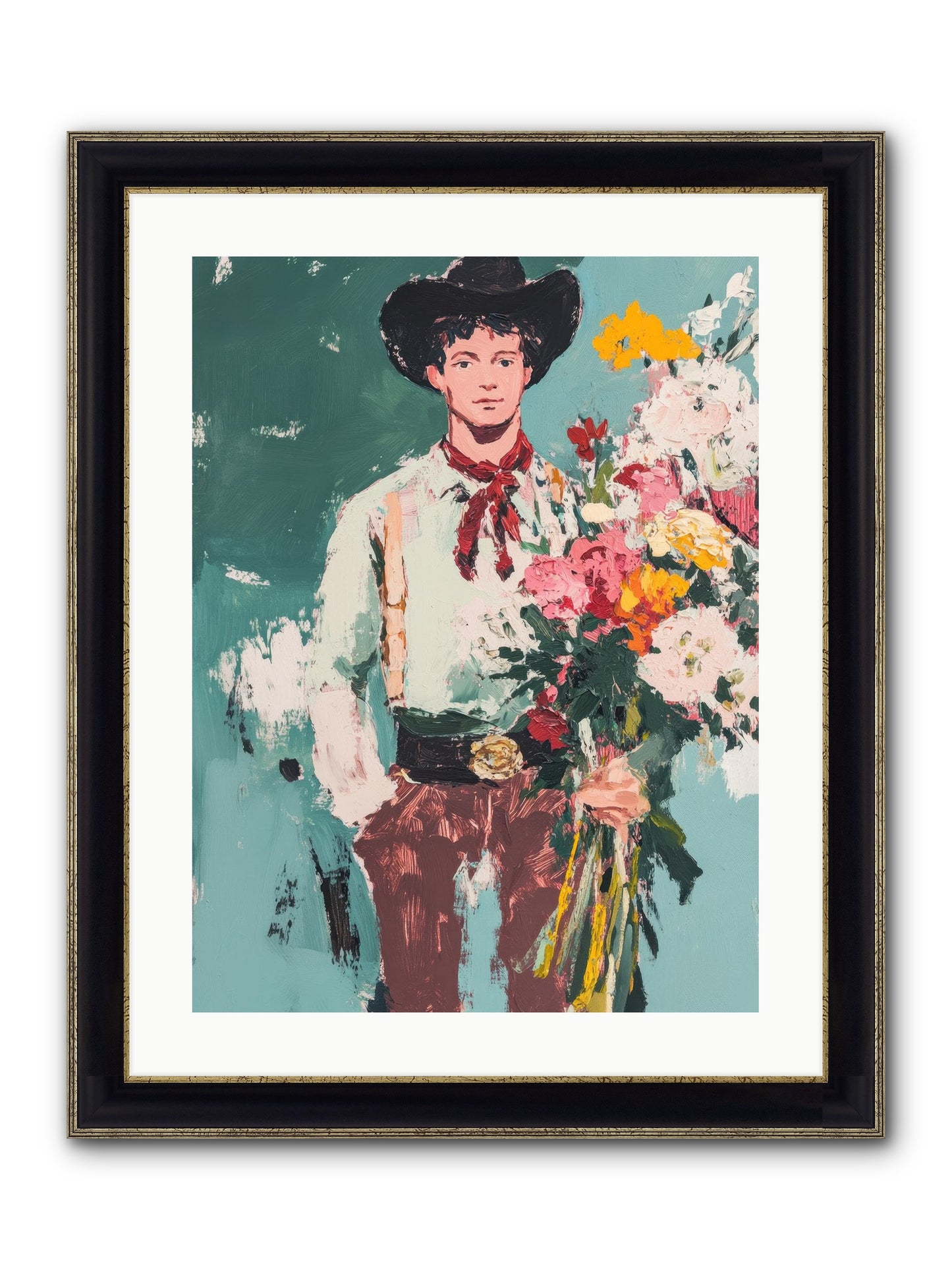 Rustic Renaissance Framed Print - Black & Gold 18x24