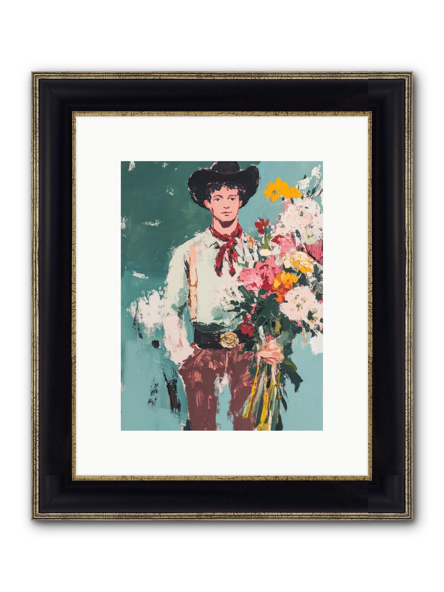 Rustic Renaissance Framed Print - Black & Gold 9x12