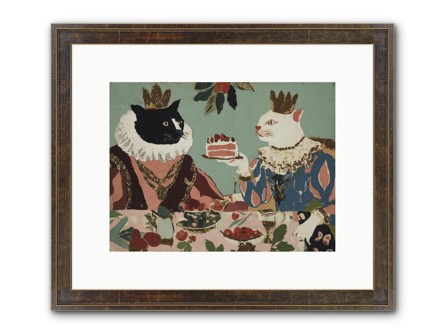 Séance At The Conservatory Framed Print - Slimwoods Black/Gold 12x9