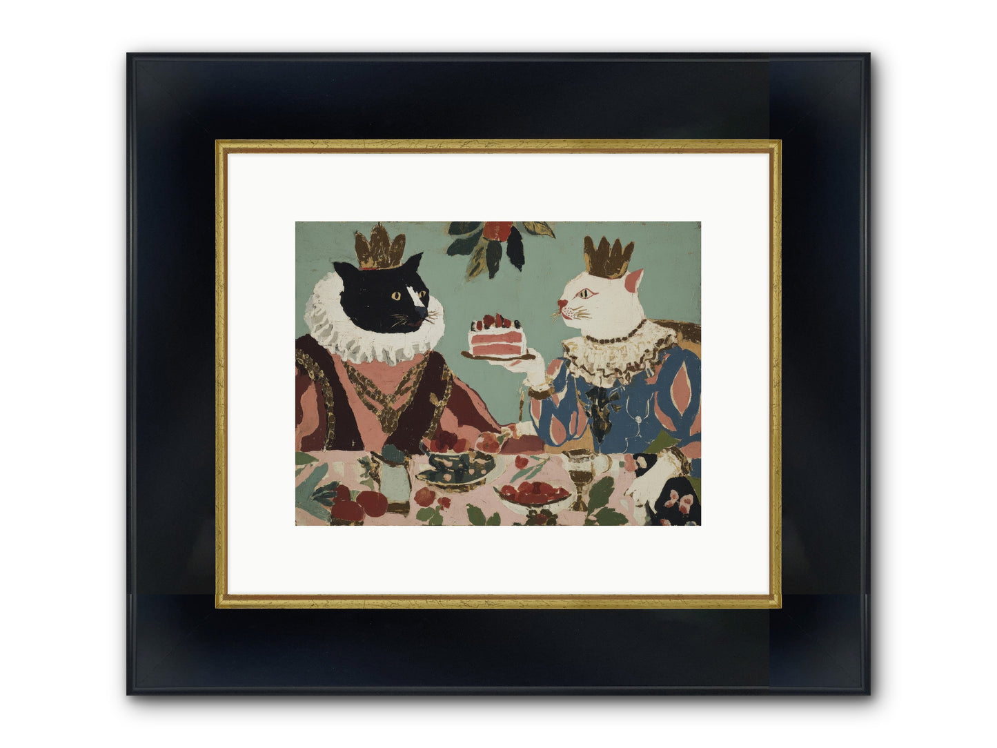 Séance At The Conservatory Framed Print - Wide Black w/Gold 12x9