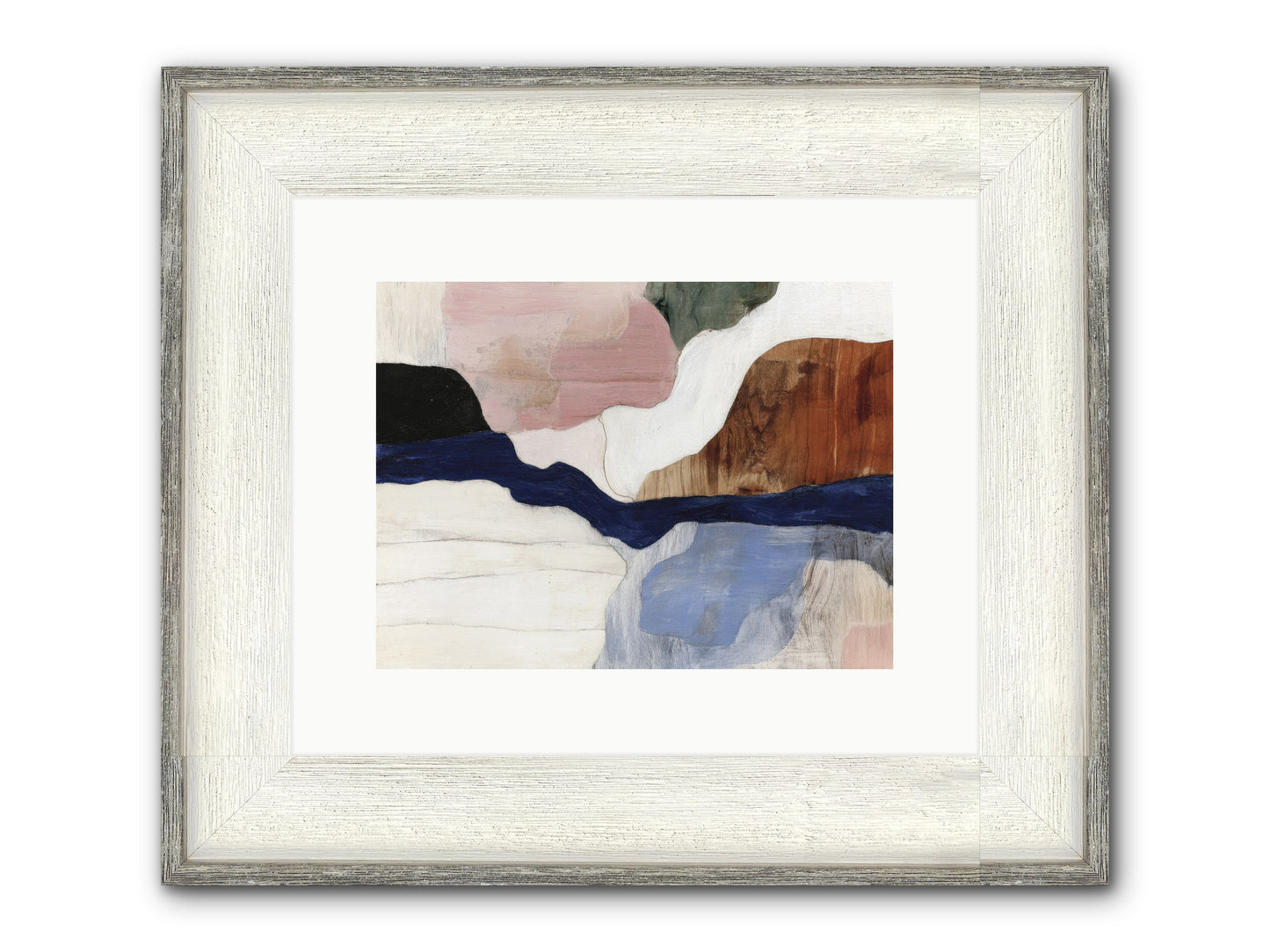 Sable Echo Framed Print - Driftwood White 12x9