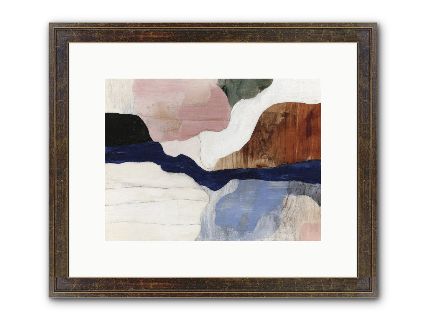 Sable Echo Framed Print - Slimwoods Black/Gold 12x9