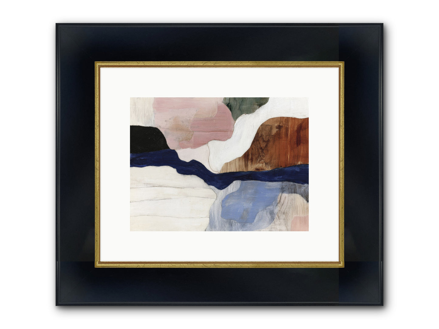Sable Echo Framed Print - Wide Black w/Gold 12x9
