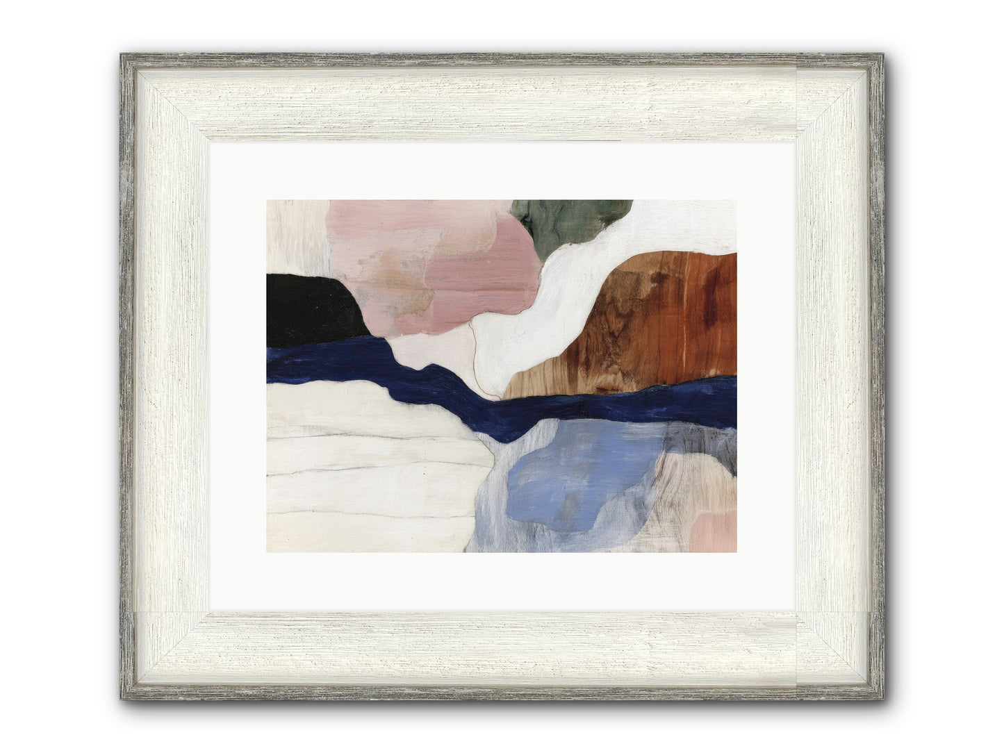 Sable Echo Framed Print - Driftwood White 16x12
