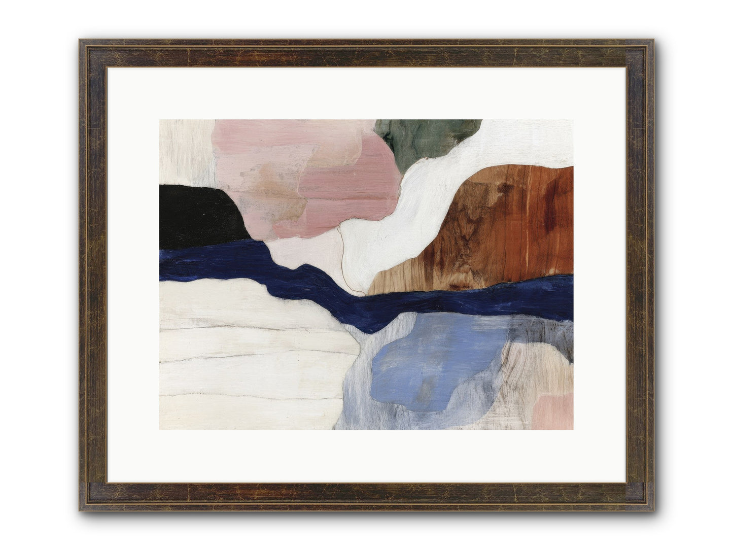 Sable Echo Framed Print - Slimwoods Black/Gold 16x12