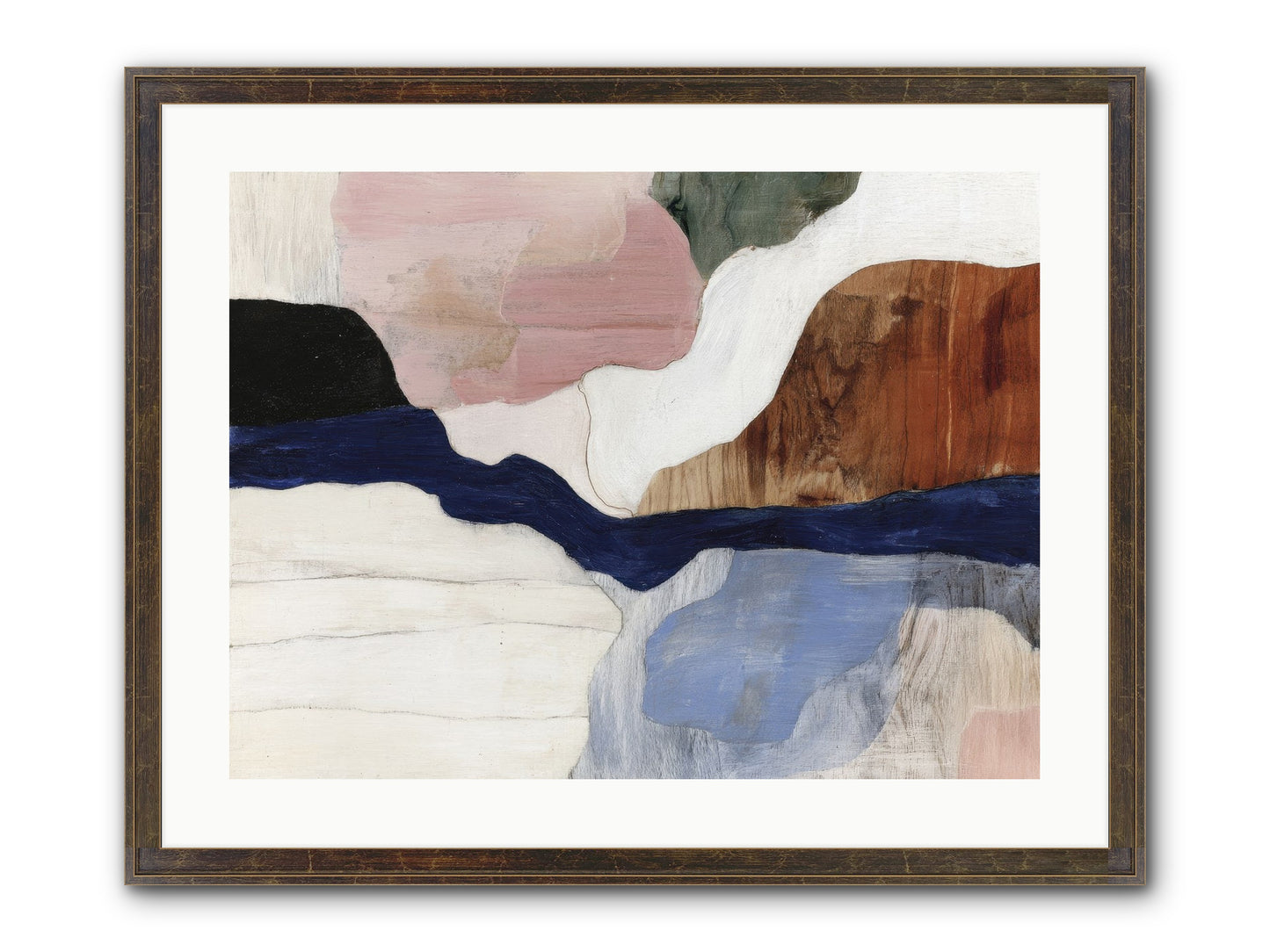 Sable Echo Framed Print - Slimwoods Black/Gold 24x18