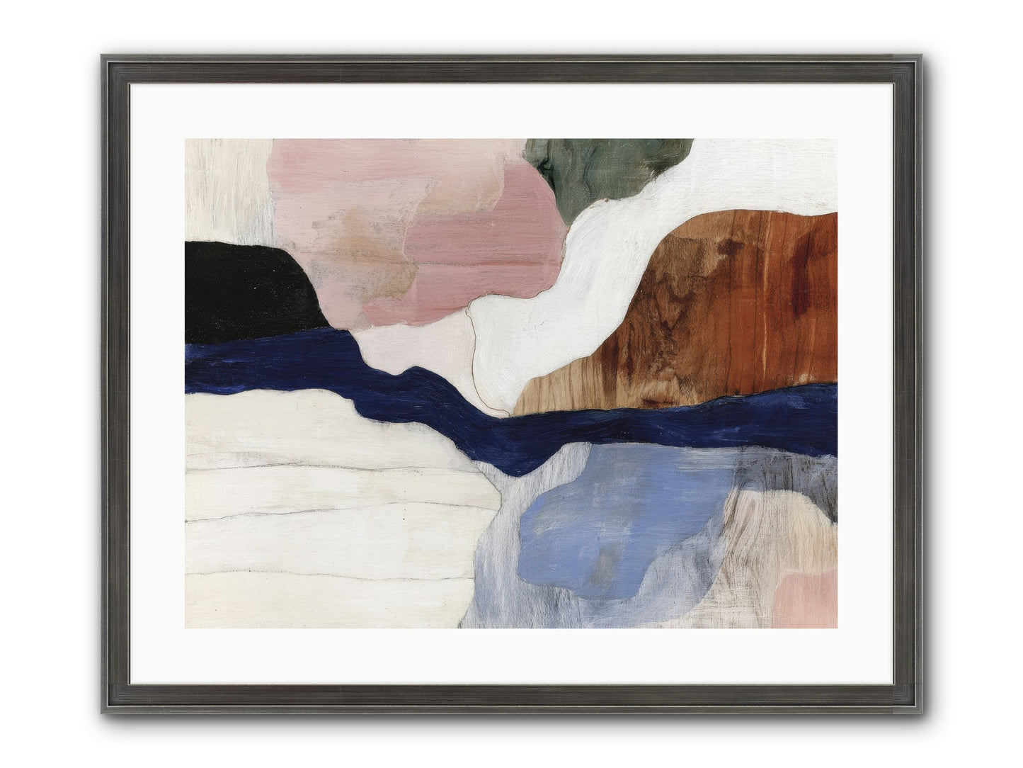 Sable Echo Framed Print - Slimwoods Black/Silver 24x18