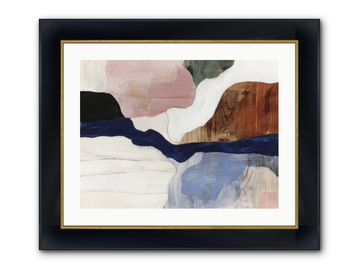 Sable Echo Framed Print - Wide Black w/Gold 24x18
