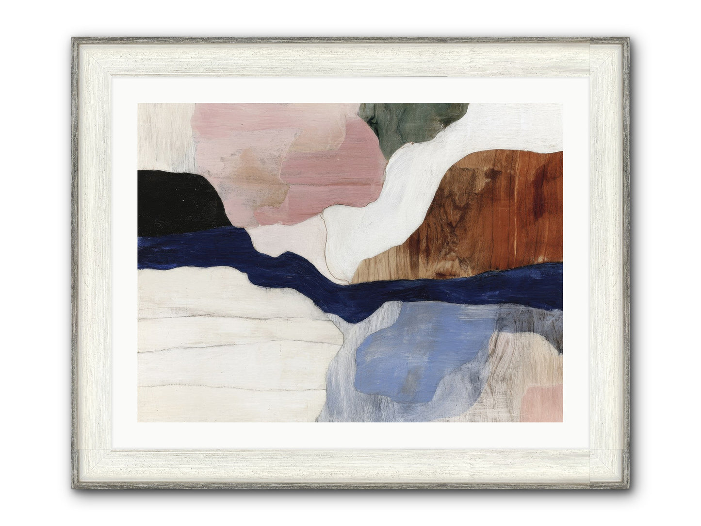 Sable Echo Framed Print - Driftwood White 32x24