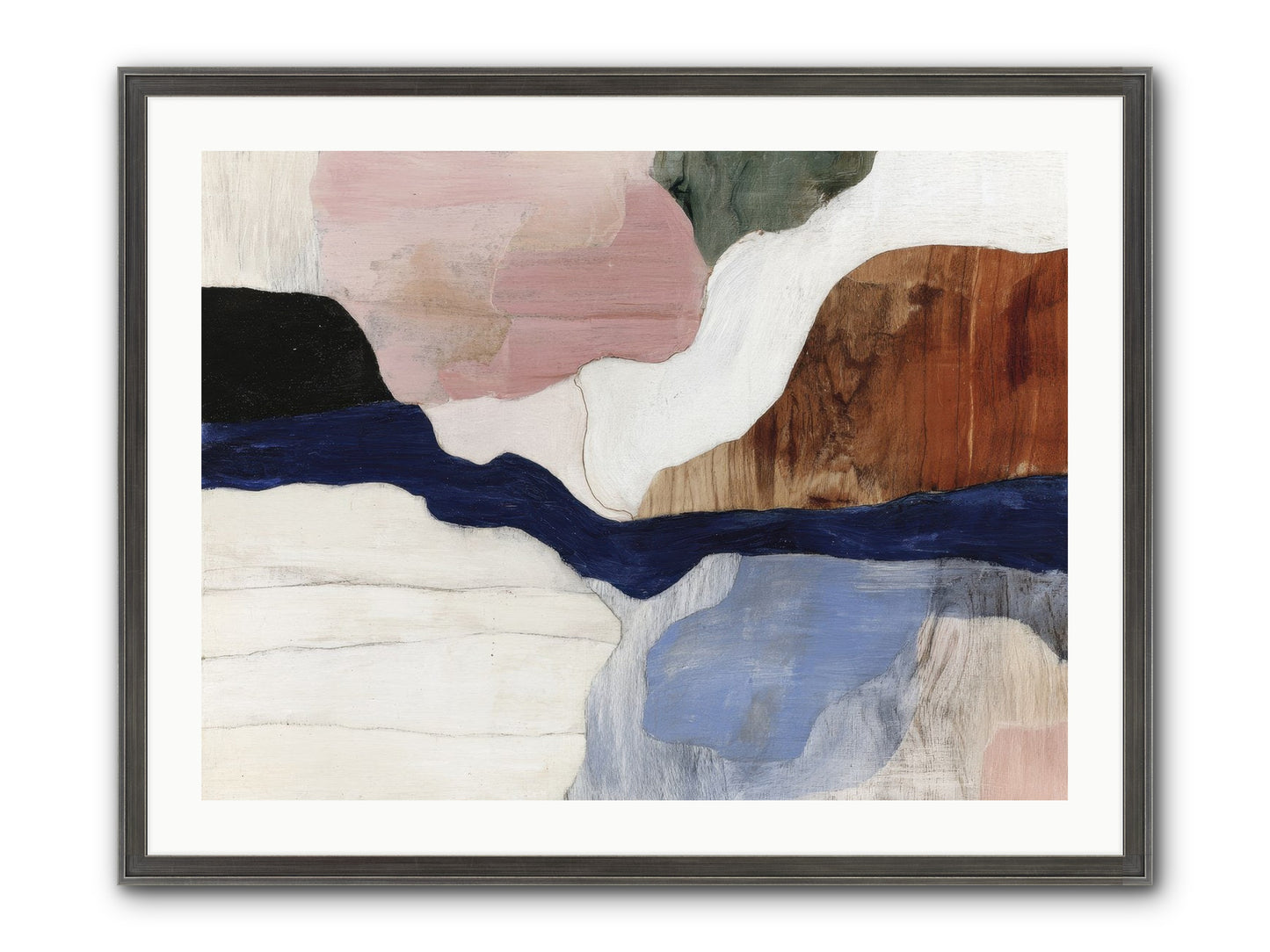 Sable Echo Framed Print - Slimwoods Black/Silver 32x24
