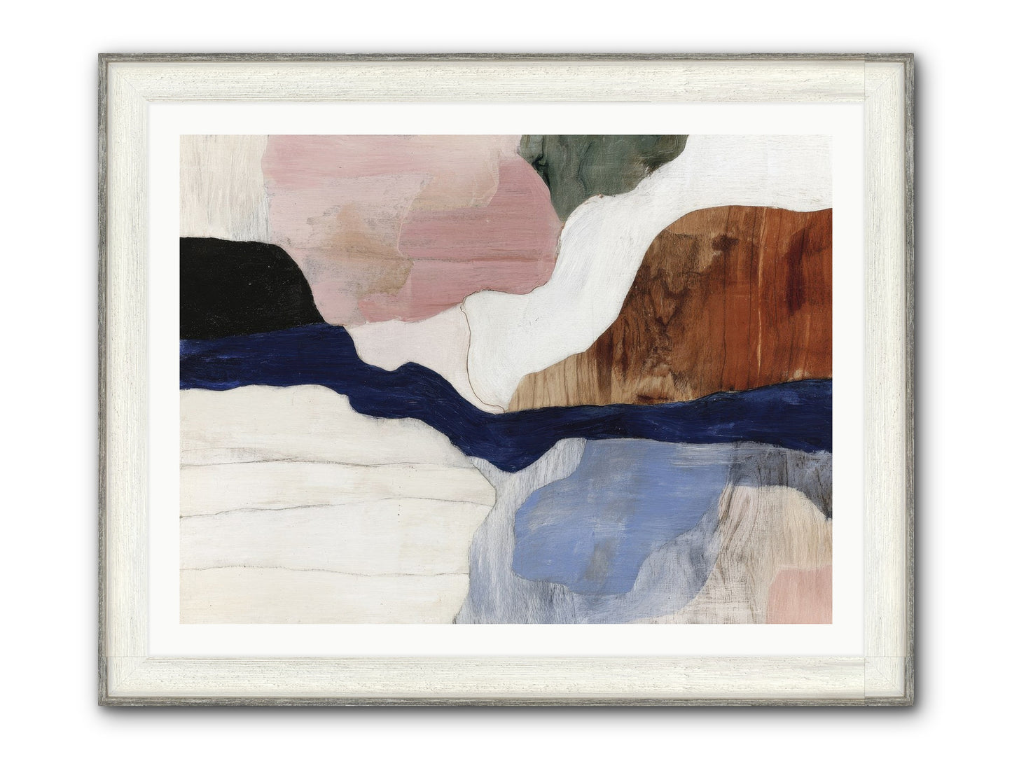 Sable Echo Framed Print - Driftwood White 40x30