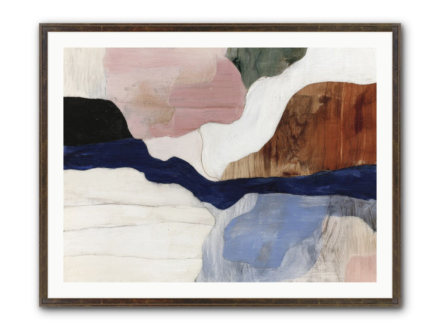 Sable Echo Framed Print - Slimwoods Black/Gold 40x30