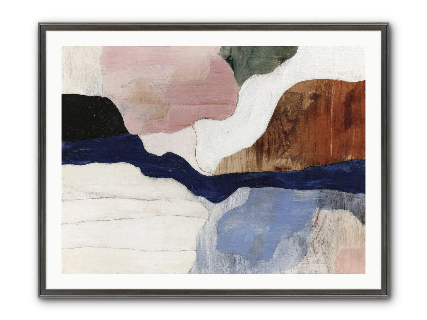 Sable Echo Framed Print - Slimwoods Black/Silver 40x30