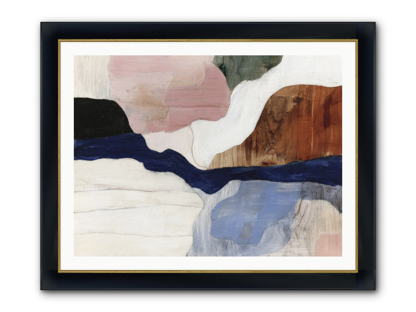 Sable Echo Framed Print - Wide Black w/Gold 40x30