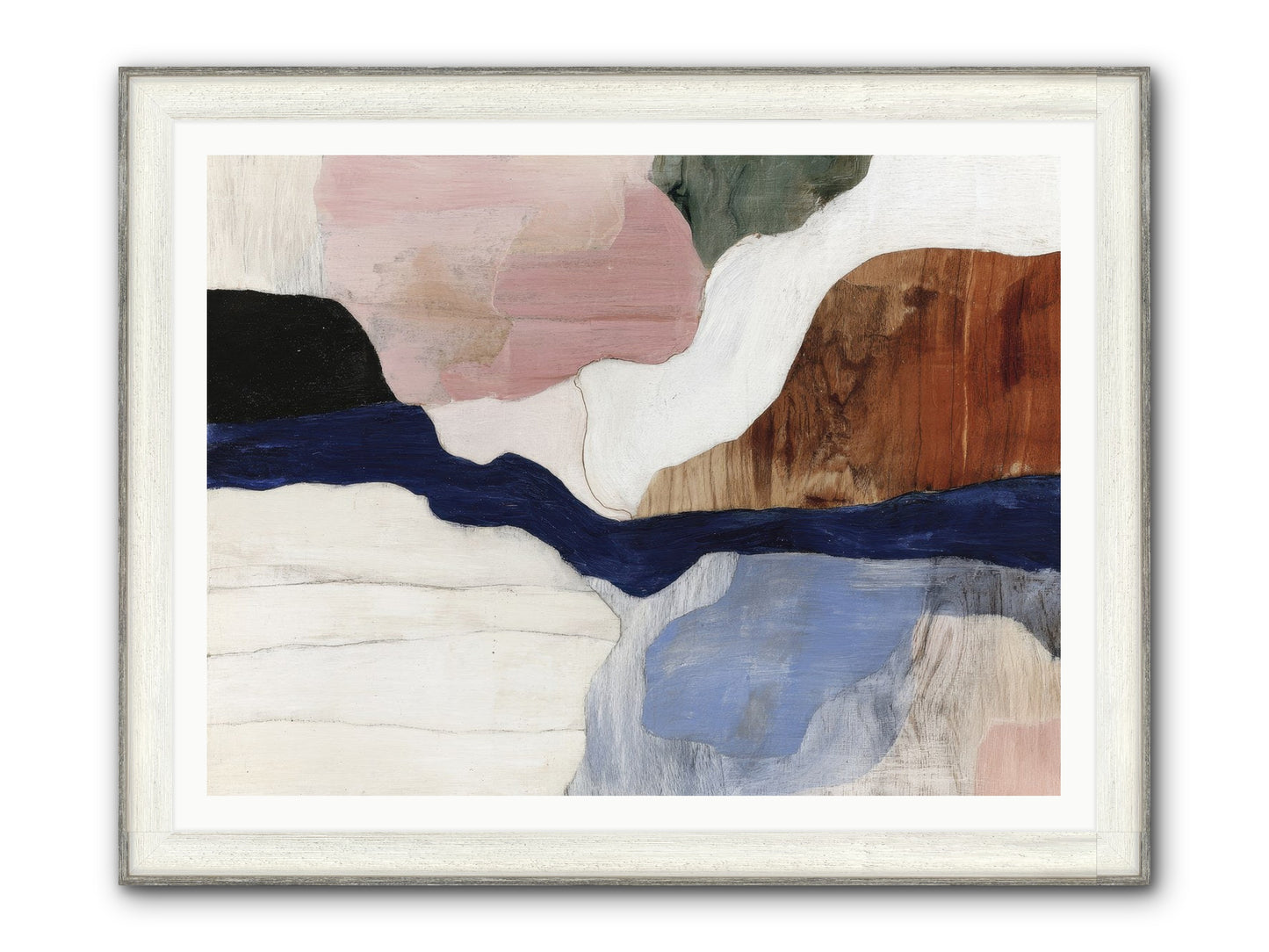 Sable Echo Framed Print - Driftwood White 48x36