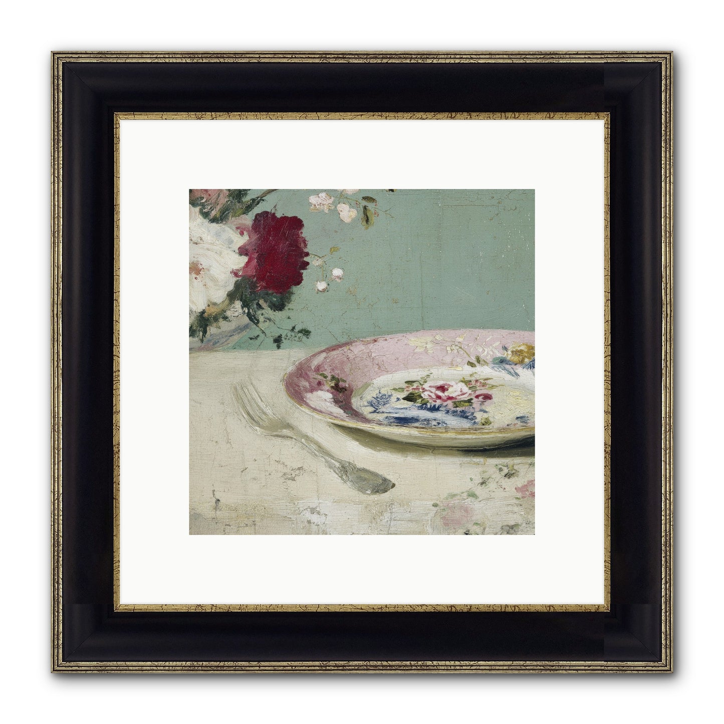 Sable House Notebook Framed Print - Black & Gold 10x10
